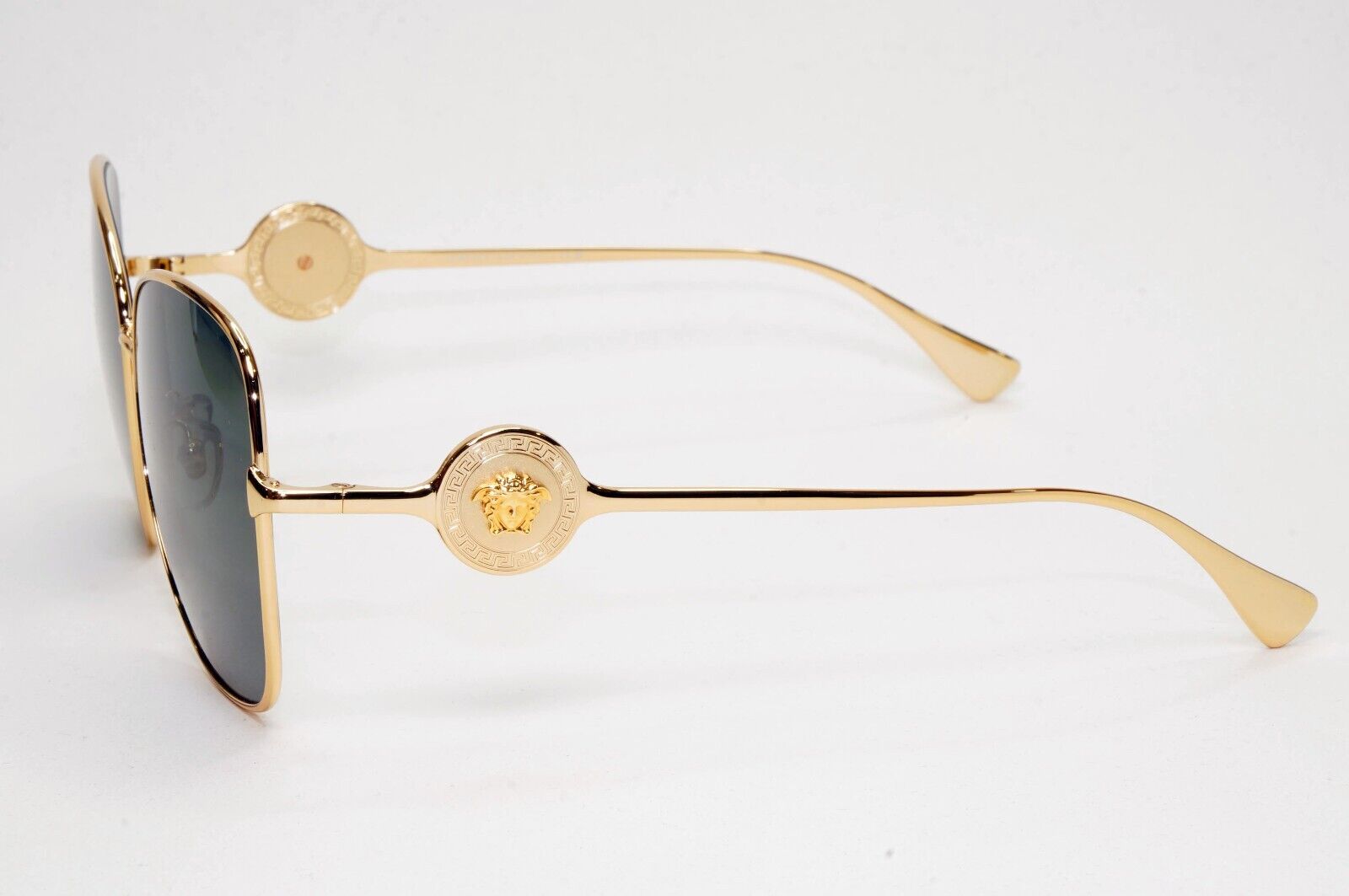 Versace Sunglasses Gold Medusa Metal Black Square Large MOD VE 2256 1002/87 60mm