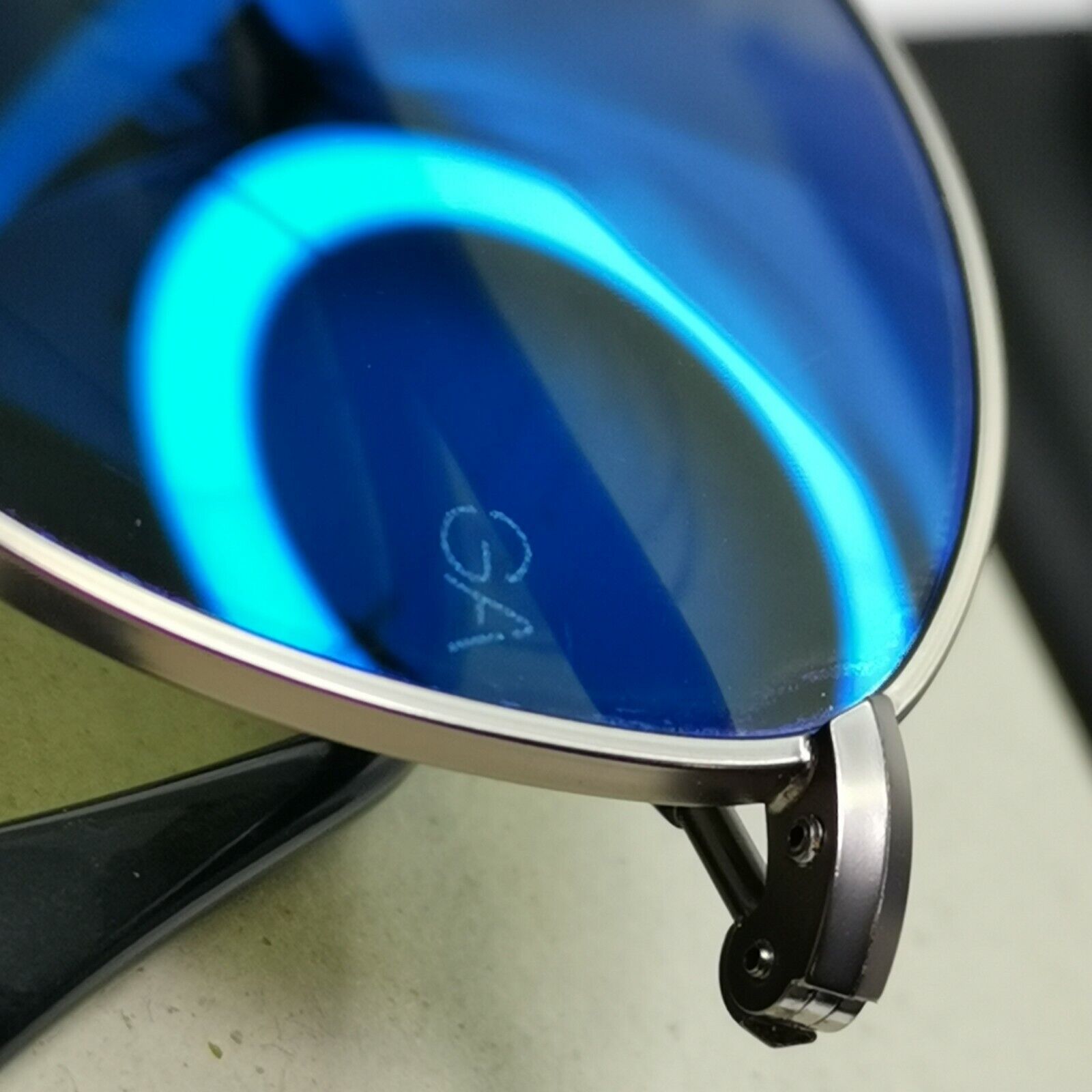 Giorgio Armani 1997 Vintage Sunglasses Blue Mirror Glass Silver 627 815/35 49mm