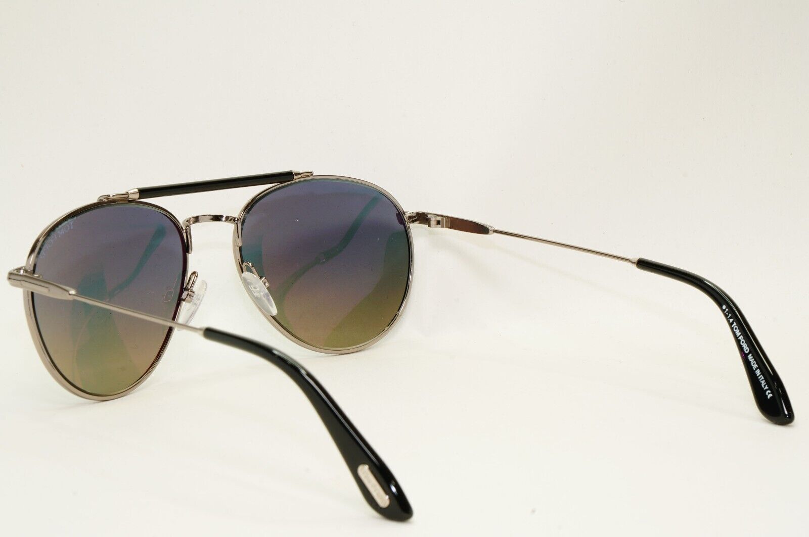 Tom Ford Sunglasses Colin Blue Mirror Silver Small Metal Pilot TF 338 FT0338