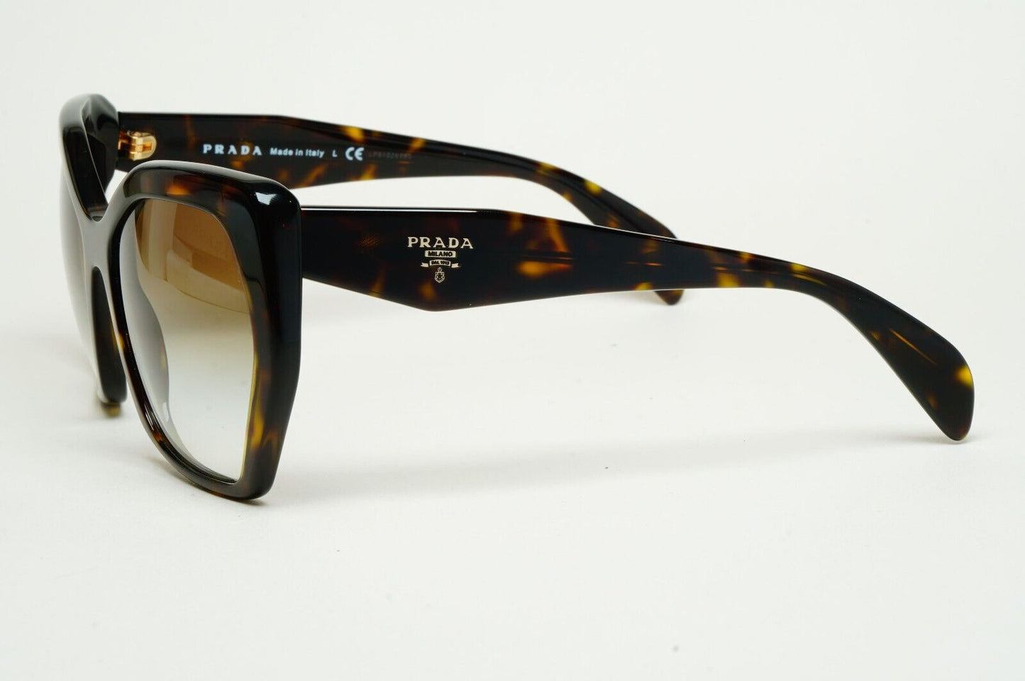 Prada Sunglasses Hexagonal Brown Tortoise Square PR16RS SPR 16R 2AU-4M0 56mm