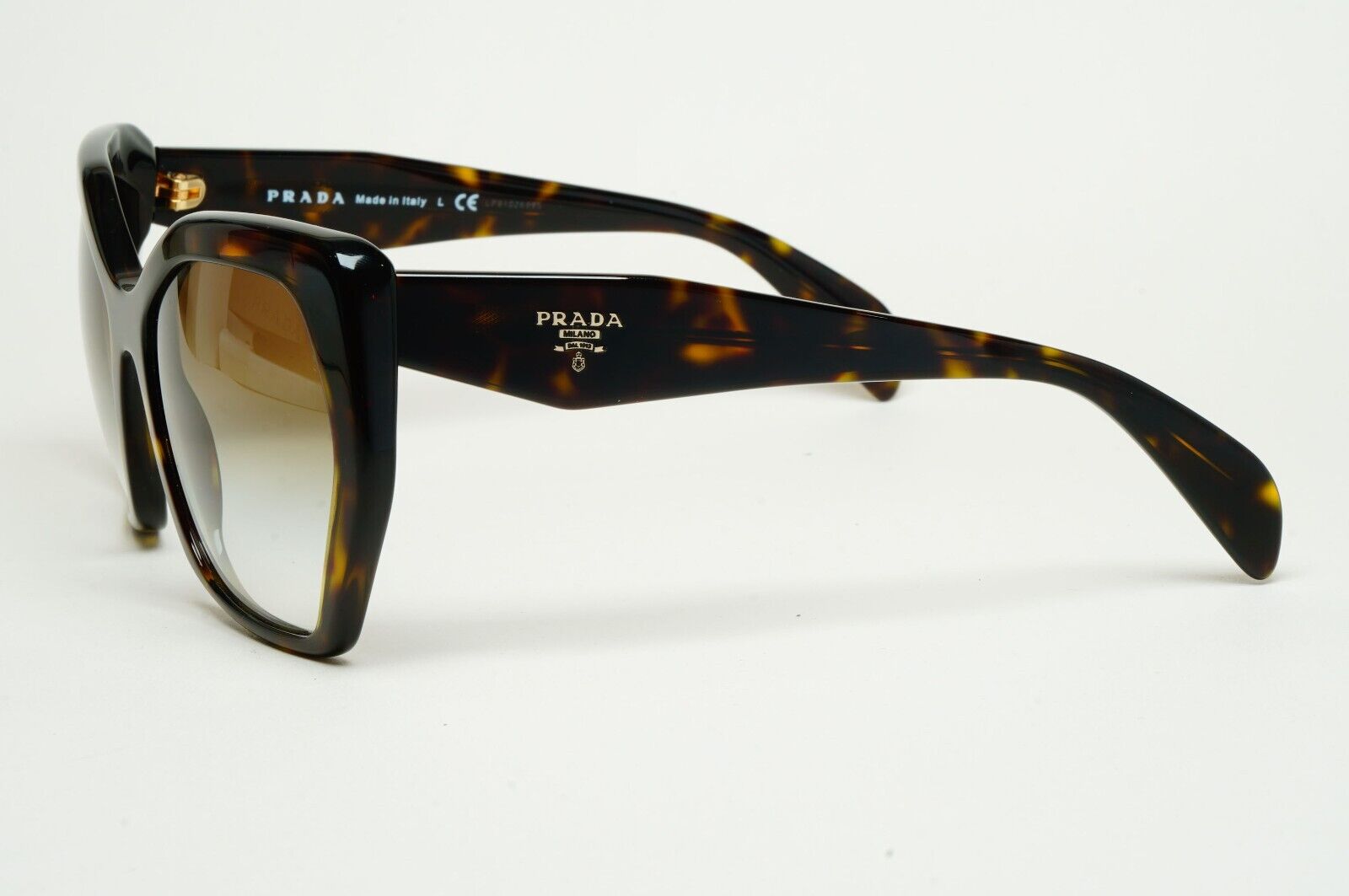 Prada Sunglasses Hexagonal Brown Tortoise Square PR16RS SPR 16R 2AU-4M0 56mm