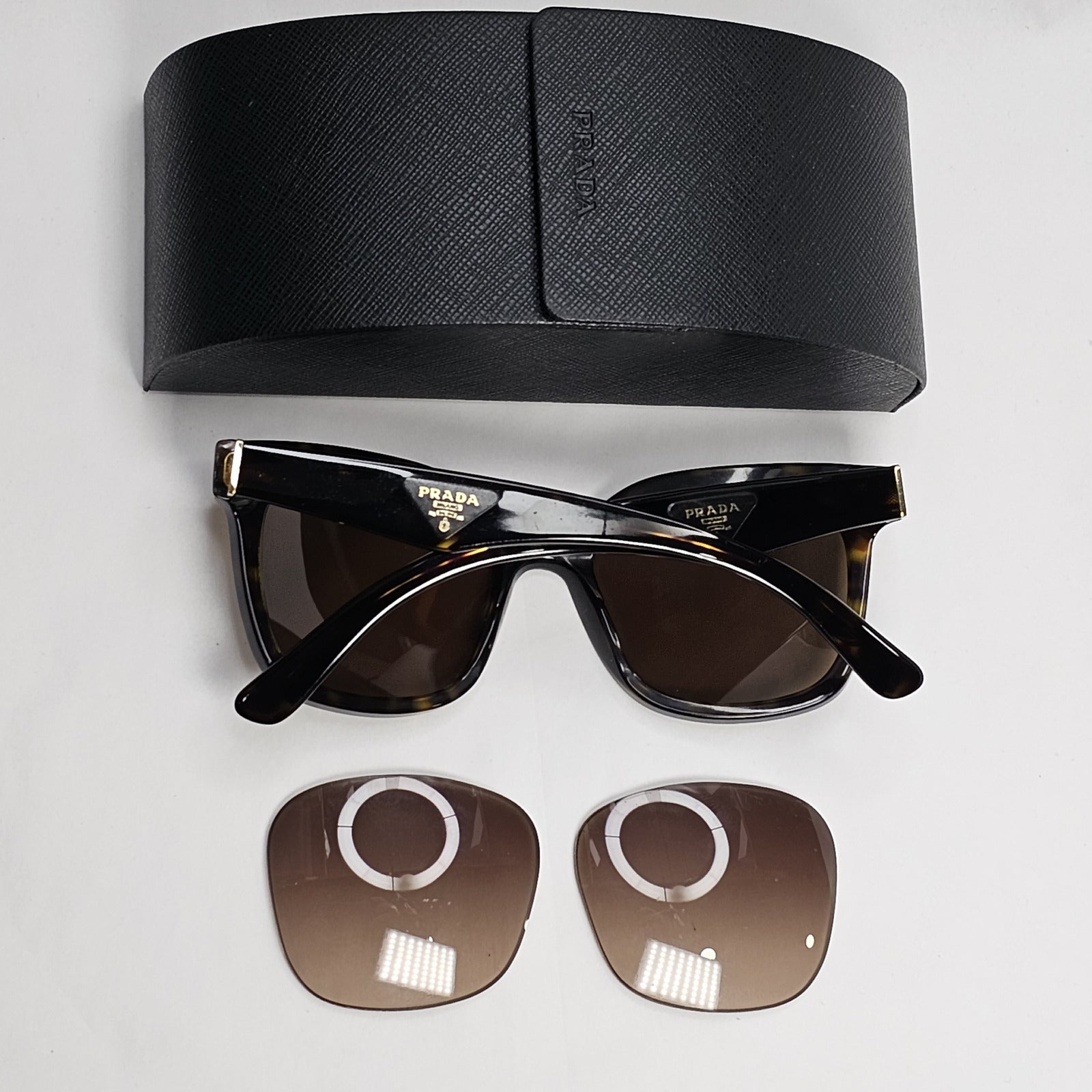 Prada Sunglasses 2015 Vintage Triangle Logo Square PR24QS SPR 24Q 2AU-3D0 130224