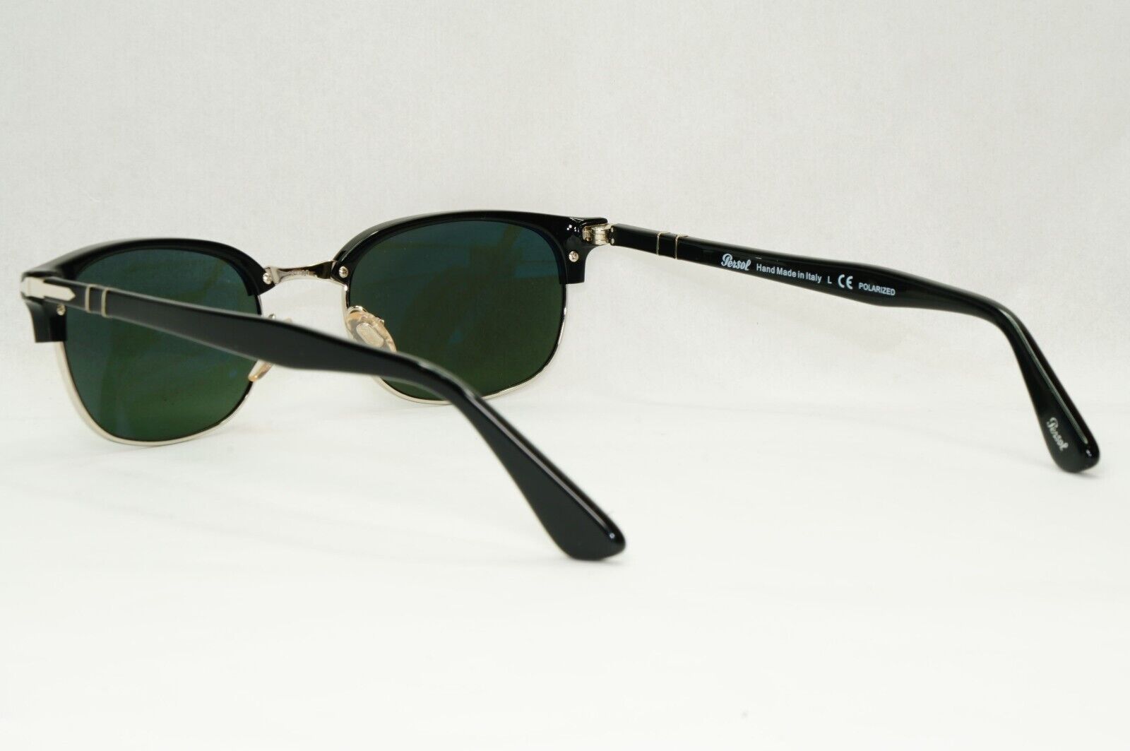 Persol Sunglasses 2015 Black Polarized Rectangle Grey Green 8139-S 95/58 52mm