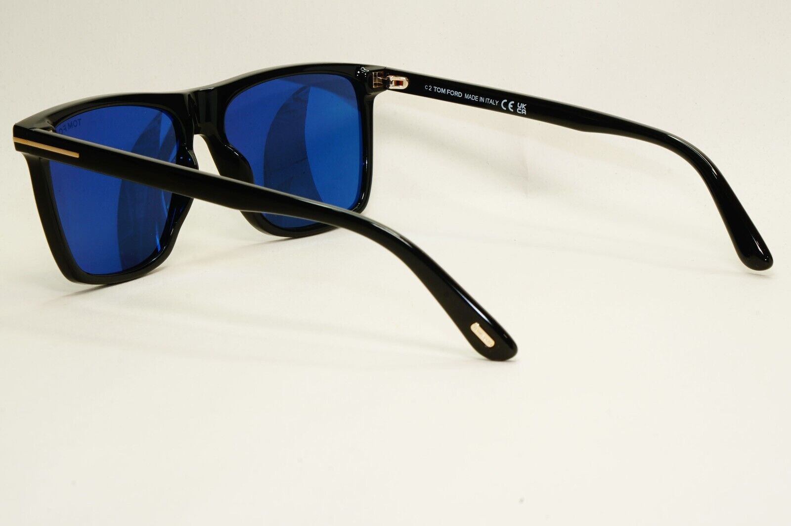 Tom Ford Sunglasses Fletcher Black Blue Square Gold FT0832 TF 832 01V 57mm