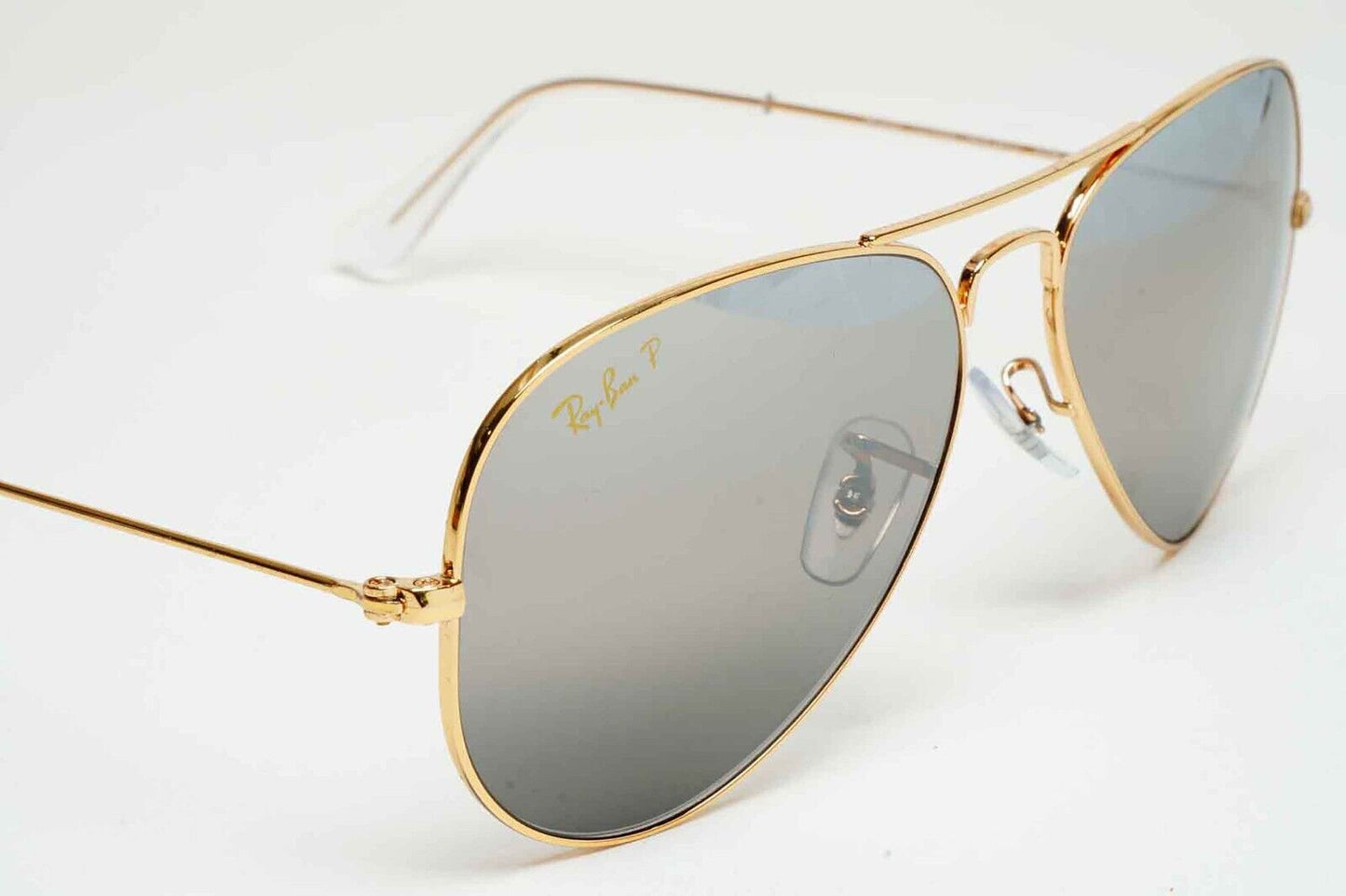 Ray-Ban Sunglasses Aviator Polarised Chromance Gold Silver RB 3025 9196/G3 58mm