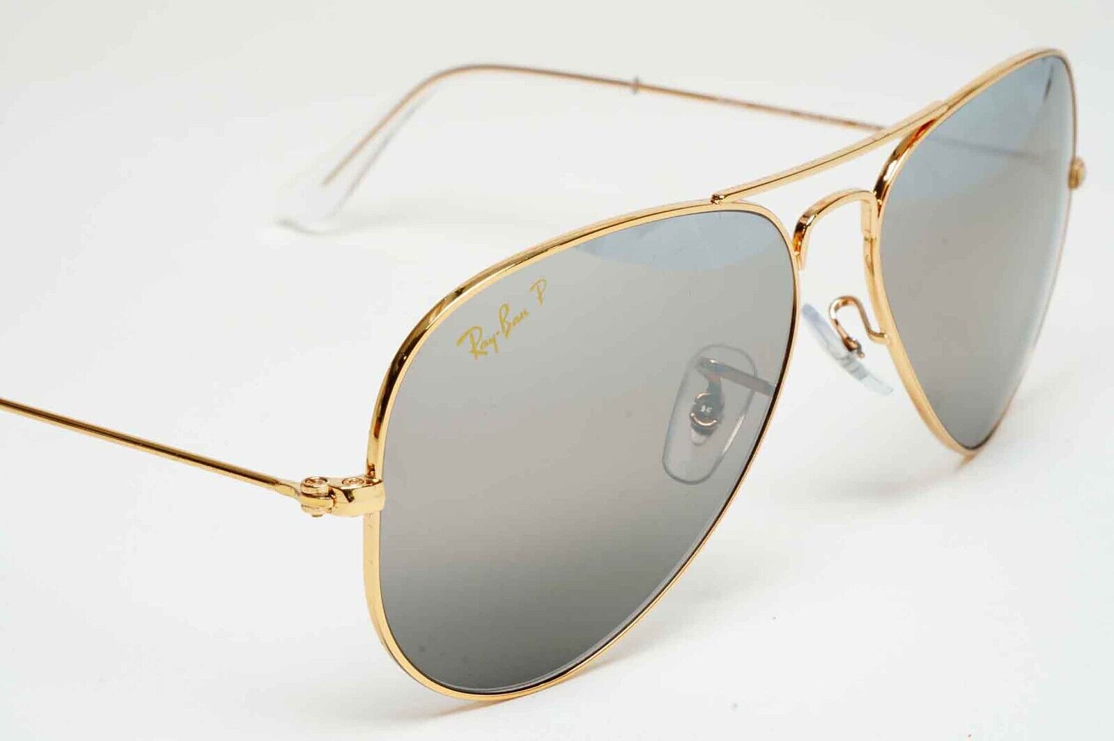 Ray-Ban Sunglasses Aviator Polarised Chromance Gold Silver RB 3025 9196/G3 58mm