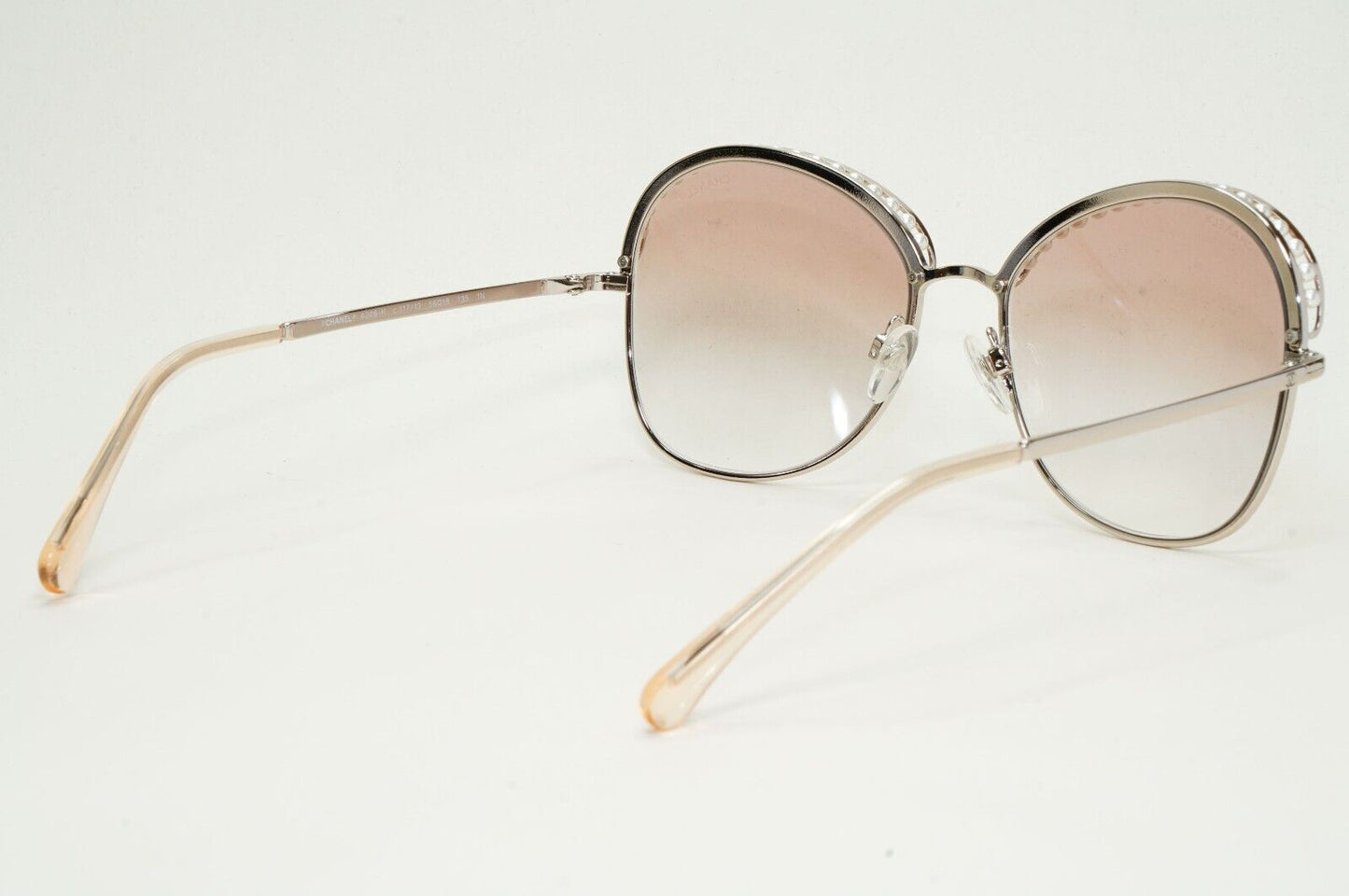 Chanel Sunglasses Pearl Pale Gold Brown Gradient Metal 4246-H c.117/13 56mm