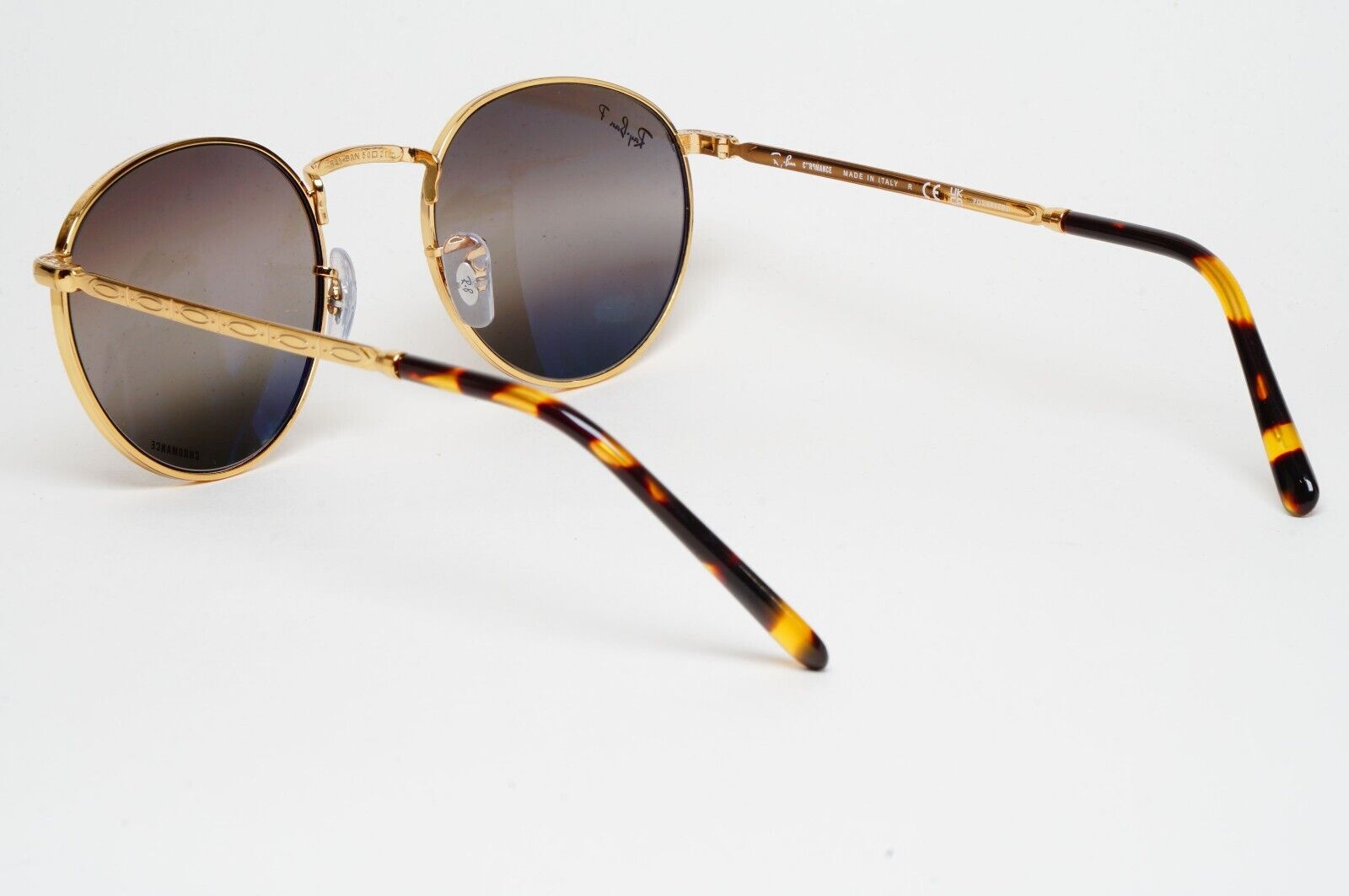 Ray-Ban Sunglasses Polarised Silver Mirror New Round RB 3637 9196/G3 50mm