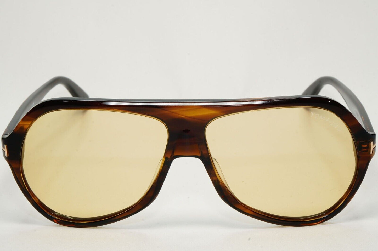 Tom Ford Sunglasses Thomas Brown Yellow Gold Pilot Navigator FT0732 TF 732 56N