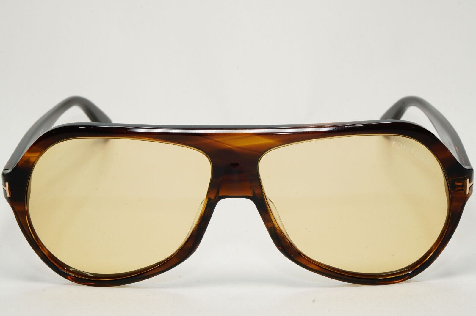 Tom Ford Sunglasses Thomas Brown Yellow Gold Pilot Navigator FT0732 TF 732 56N