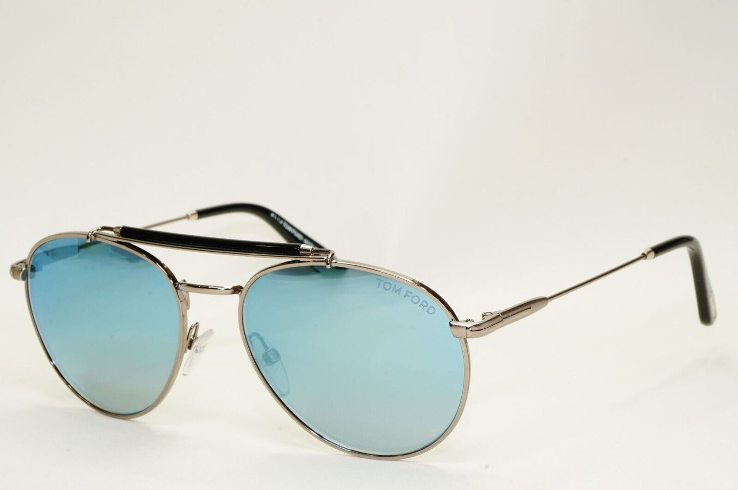Tom Ford Sunglasses Colin Blue Mirror Silver Small Metal Pilot TF 338 FT0338