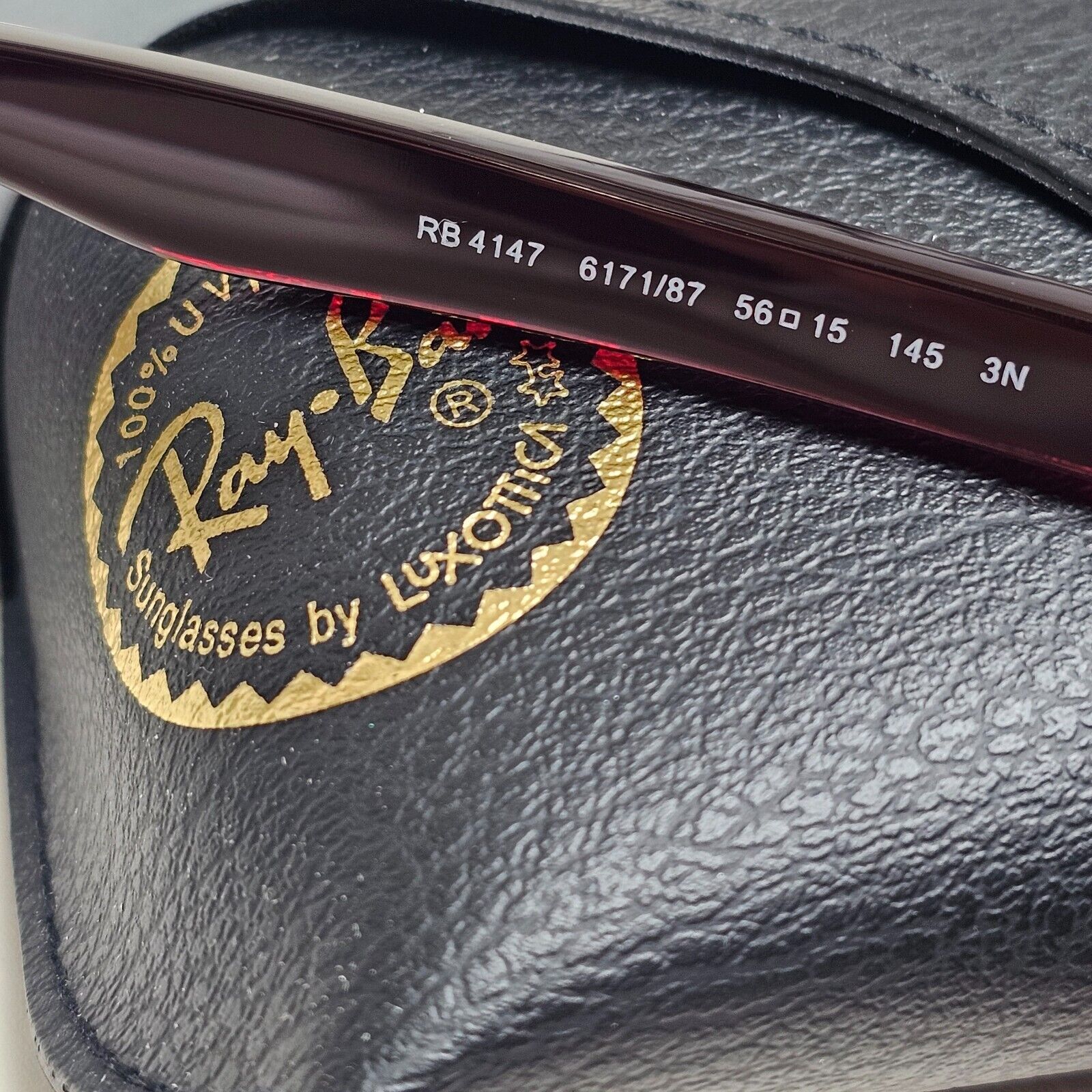 Ray-Ban Sunglasses Boyfriend Black Matte Square 6171/87 56mm