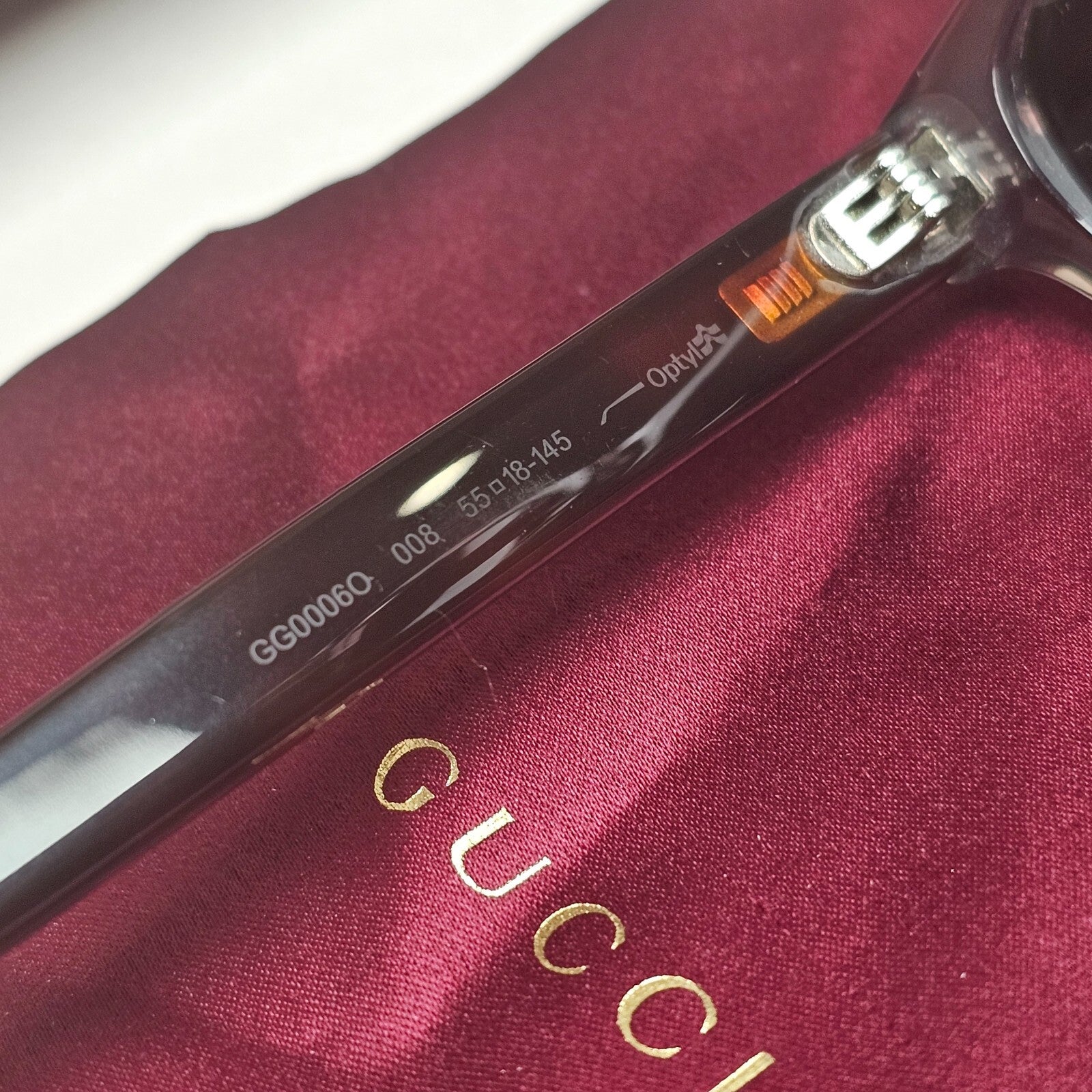 Gucci Sunglasses 2017 Grey Black Brown Red Square GG0006O 008 55mm 100325