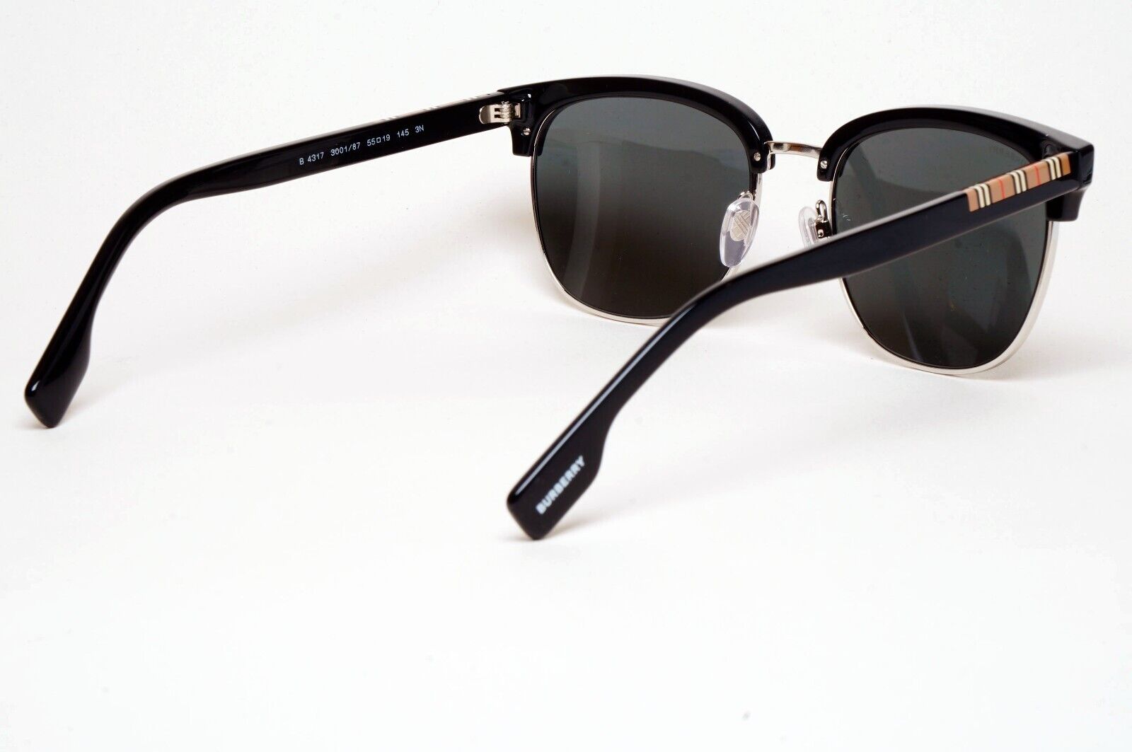 Burberry Sunglasses Aubrey Black Silver Grey Square BE 4317 3001/87 55mm
