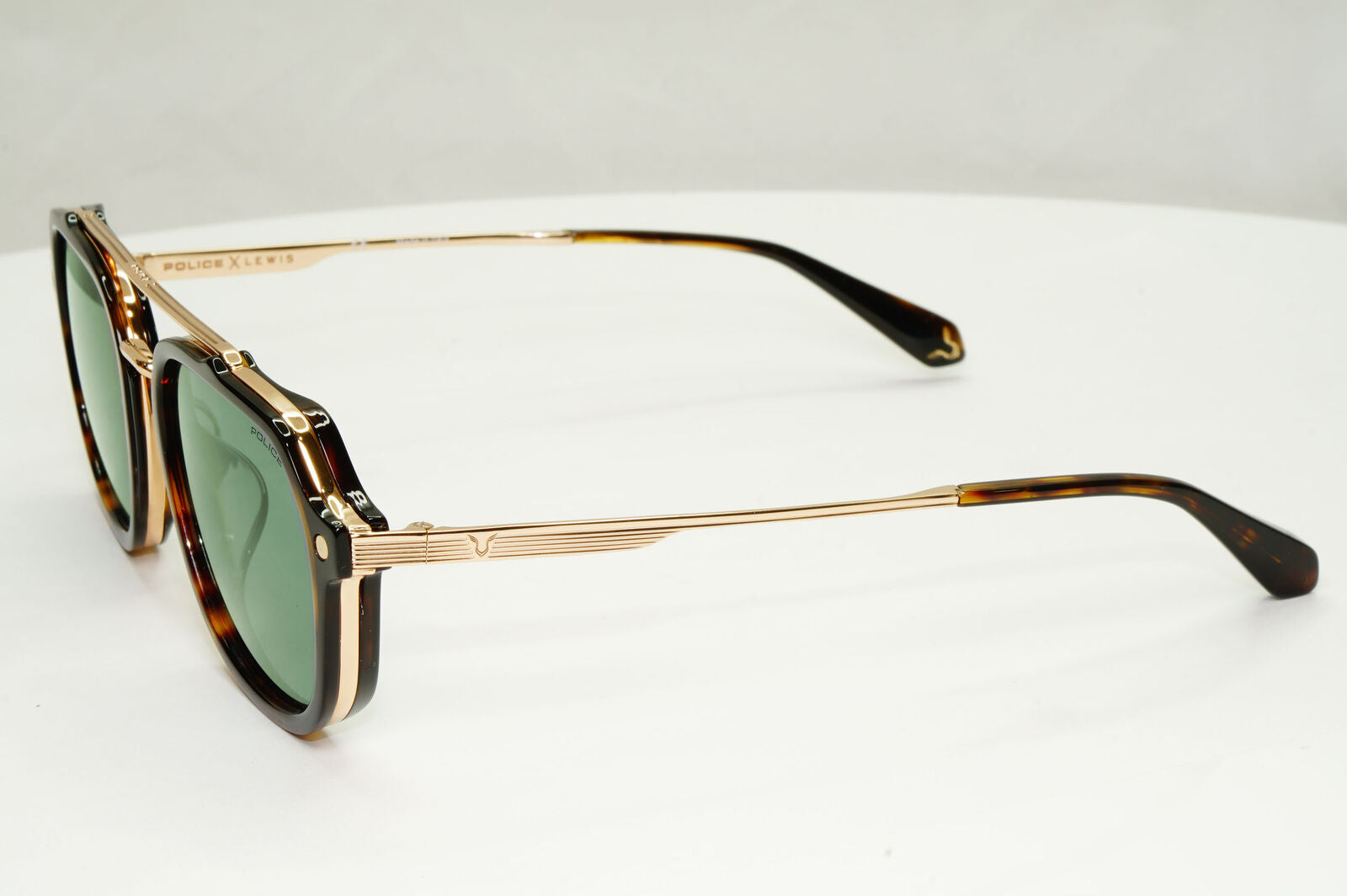Police Lewis Hamilton F1 Sunglasses Brown Gold Green SPL A26 COL 300Y 54mm