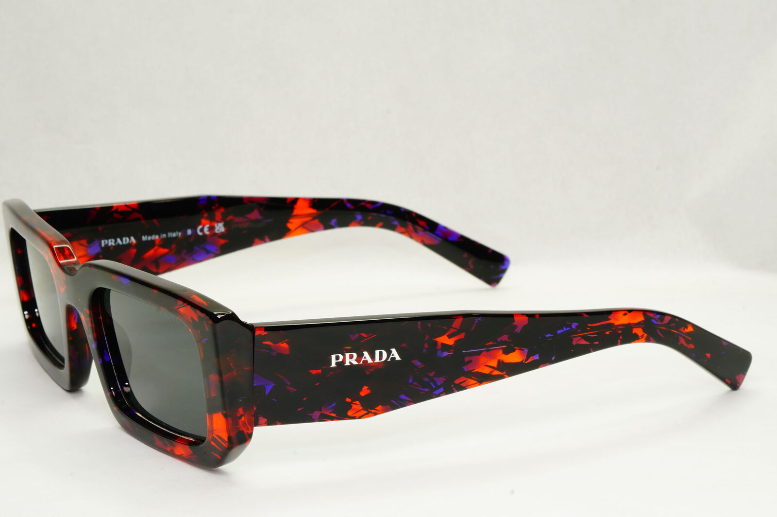 Prada Sunglasses Symbole Black Orange Blue Grey Square PR06YS SPR 06Y 06V-5S0