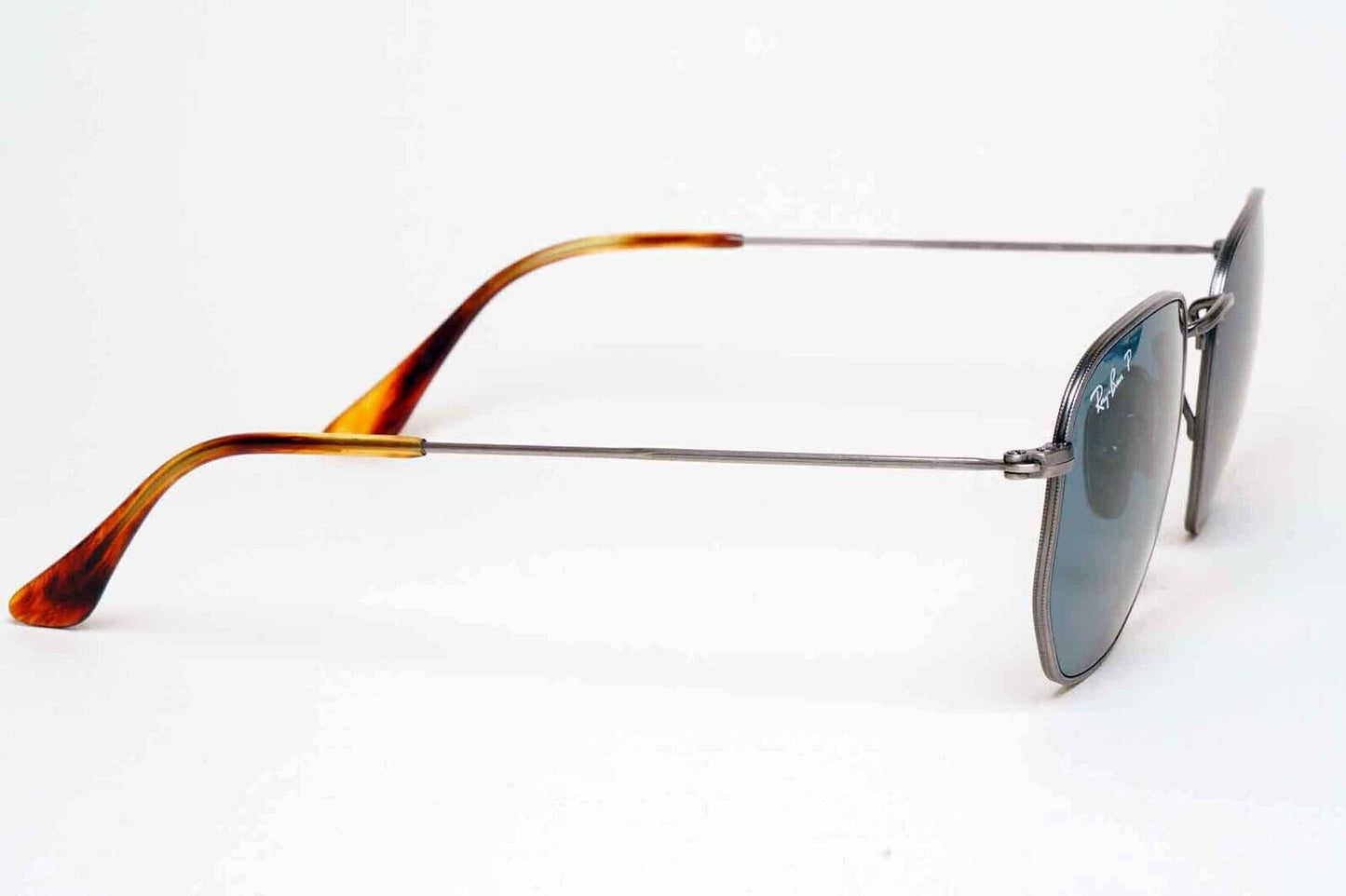 Ray-Ban Sunglasses Hexagonal Titanium Polarised Grey Blue RB 8148 9208/T0 51mm