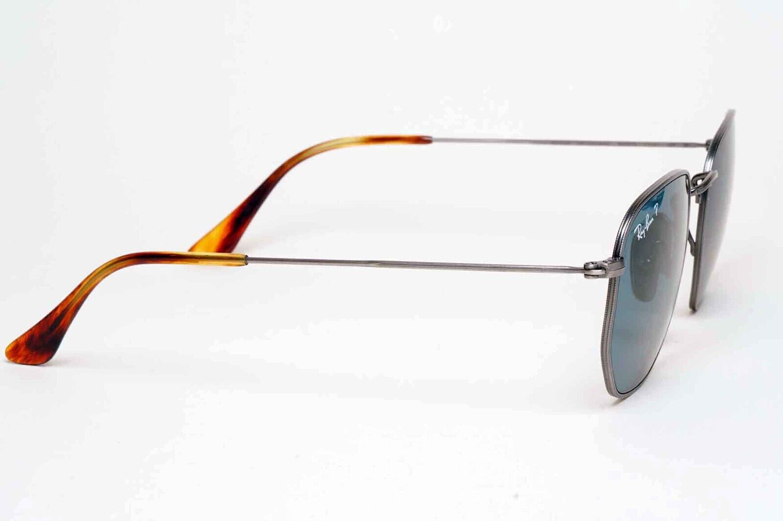 Ray-Ban Sunglasses Hexagonal Titanium Polarised Grey Blue RB 8148 9208/T0 51mm