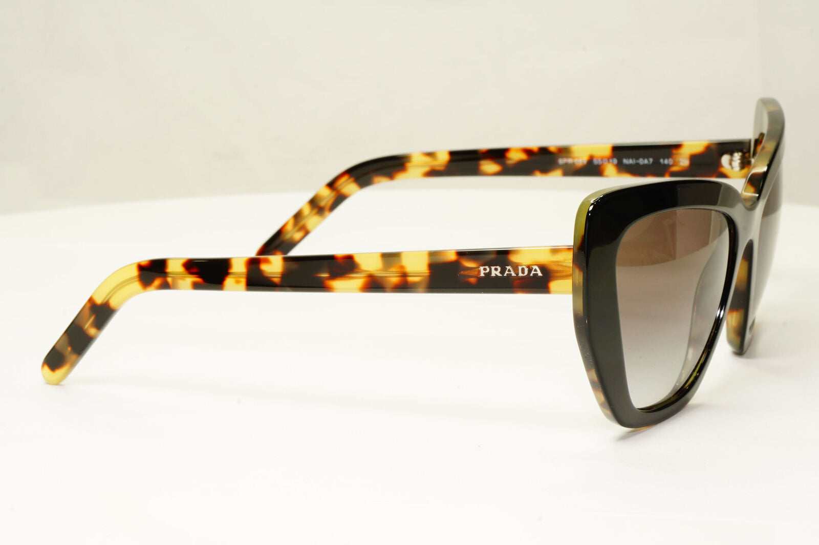 Prada Black Tortoise Brown Square Womens Sunglasses PR08VS SPR 08V NAI-0A7