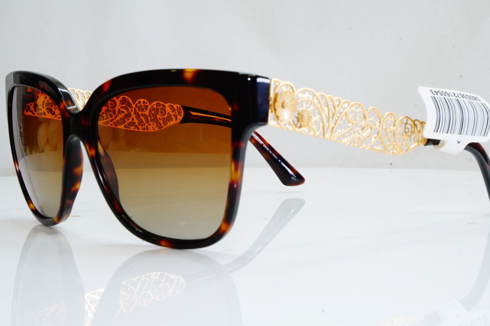Authentic DOLCE & GABBANA Polarized Sunglasses FLOWERS DG 4212 502/T5 28187
