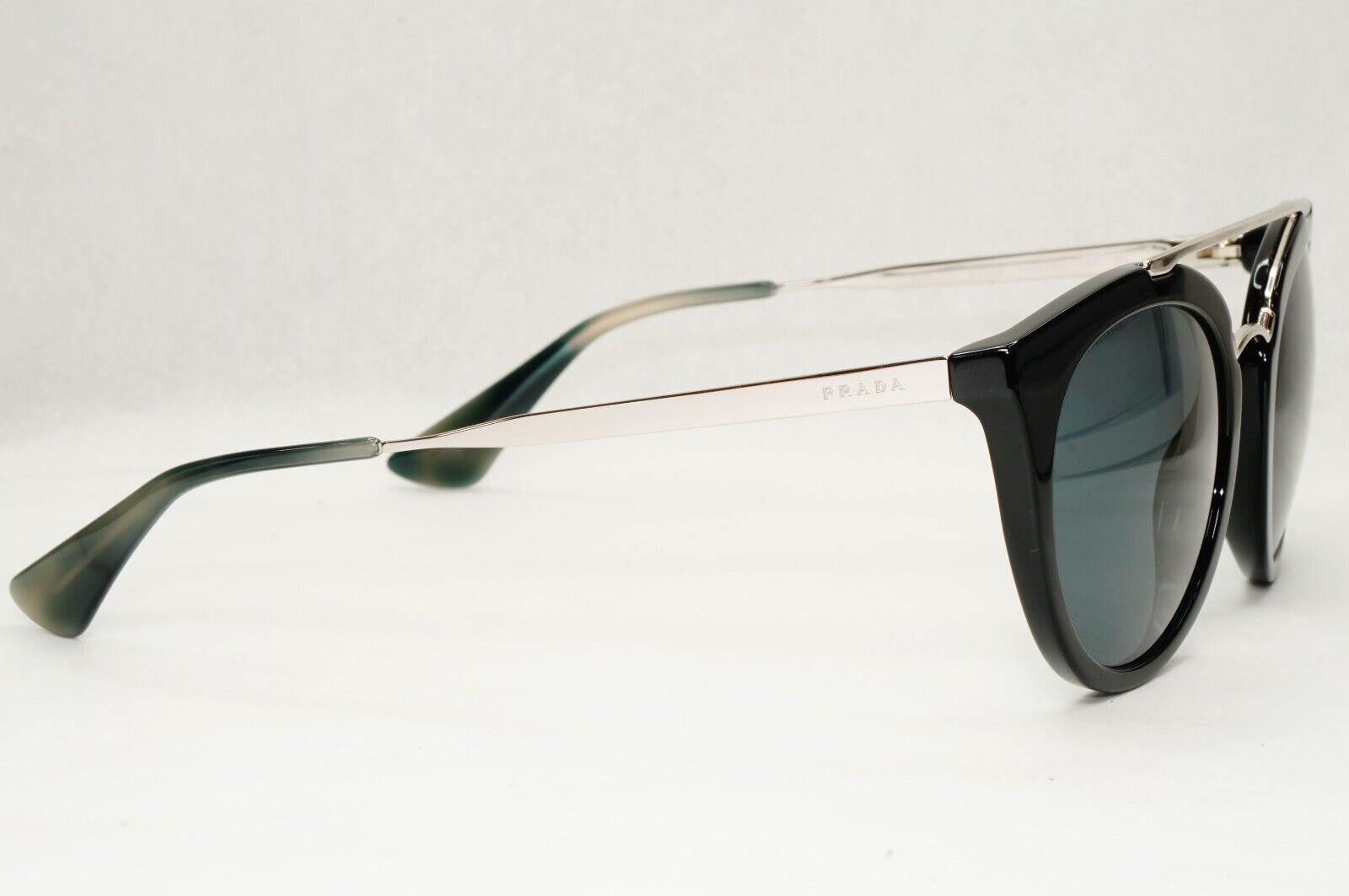 Prada Sunglasses Cinema Black Silver Grey Square PR23SS SPR 23S 1AB-1A1 52mm