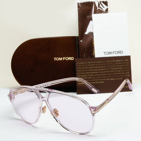 Tom Ford Sunglasses Bertrand Lilac Violet Oversized Pilot FT1061 TF 1061 78Y