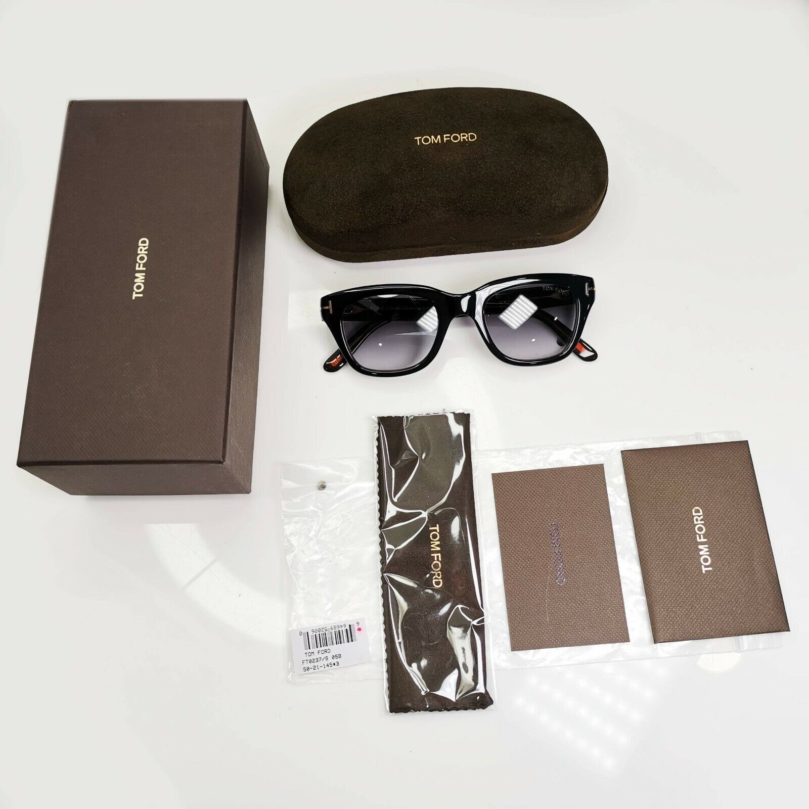 Authentic TOM FORD Sunglasses Black Spectre Snowdon TF 237 05B 50mm James Bond