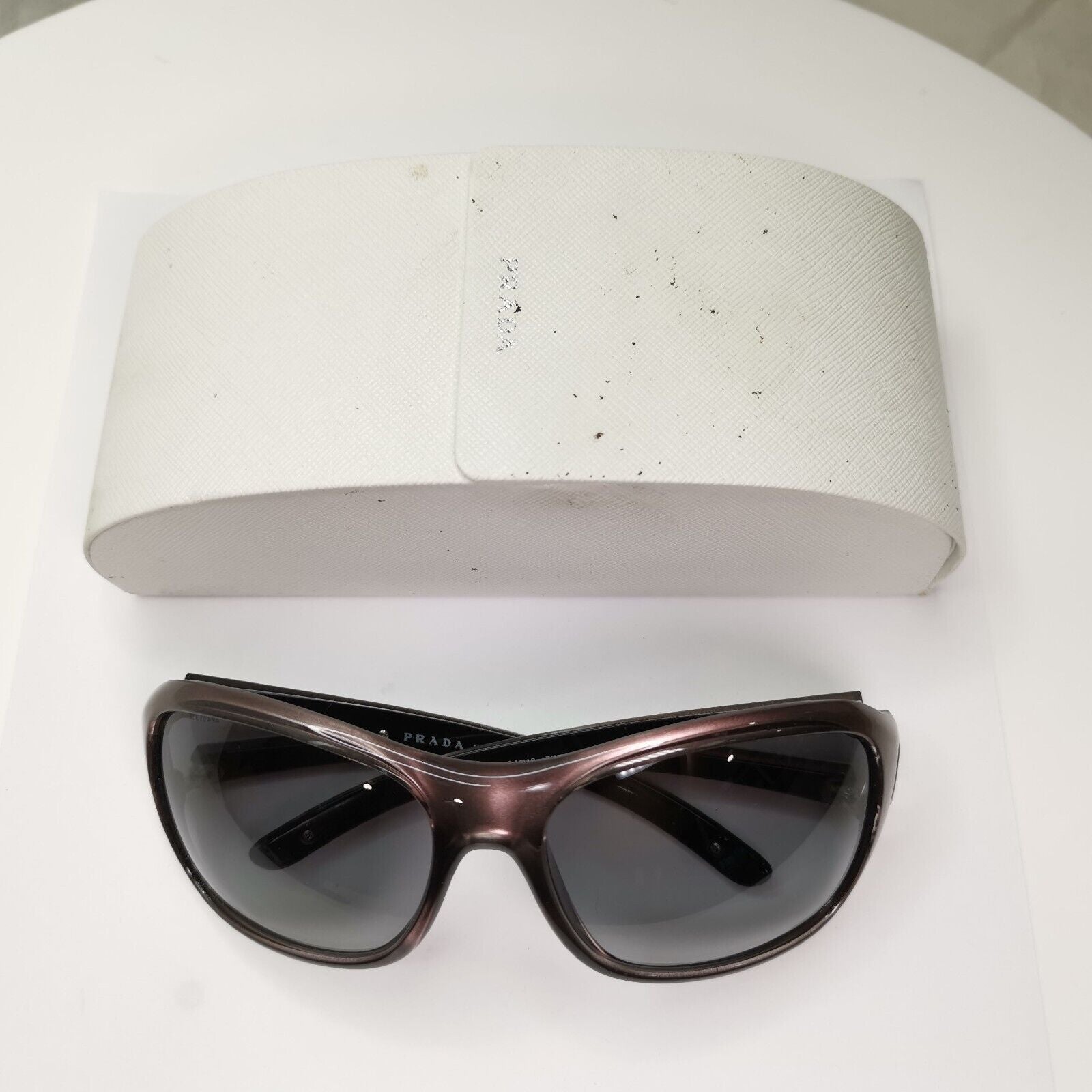 Prada 2010 Metallic Sunglasses Brown Silver Grey Gradient PR15LS SPR 15L 7ZT-3M1