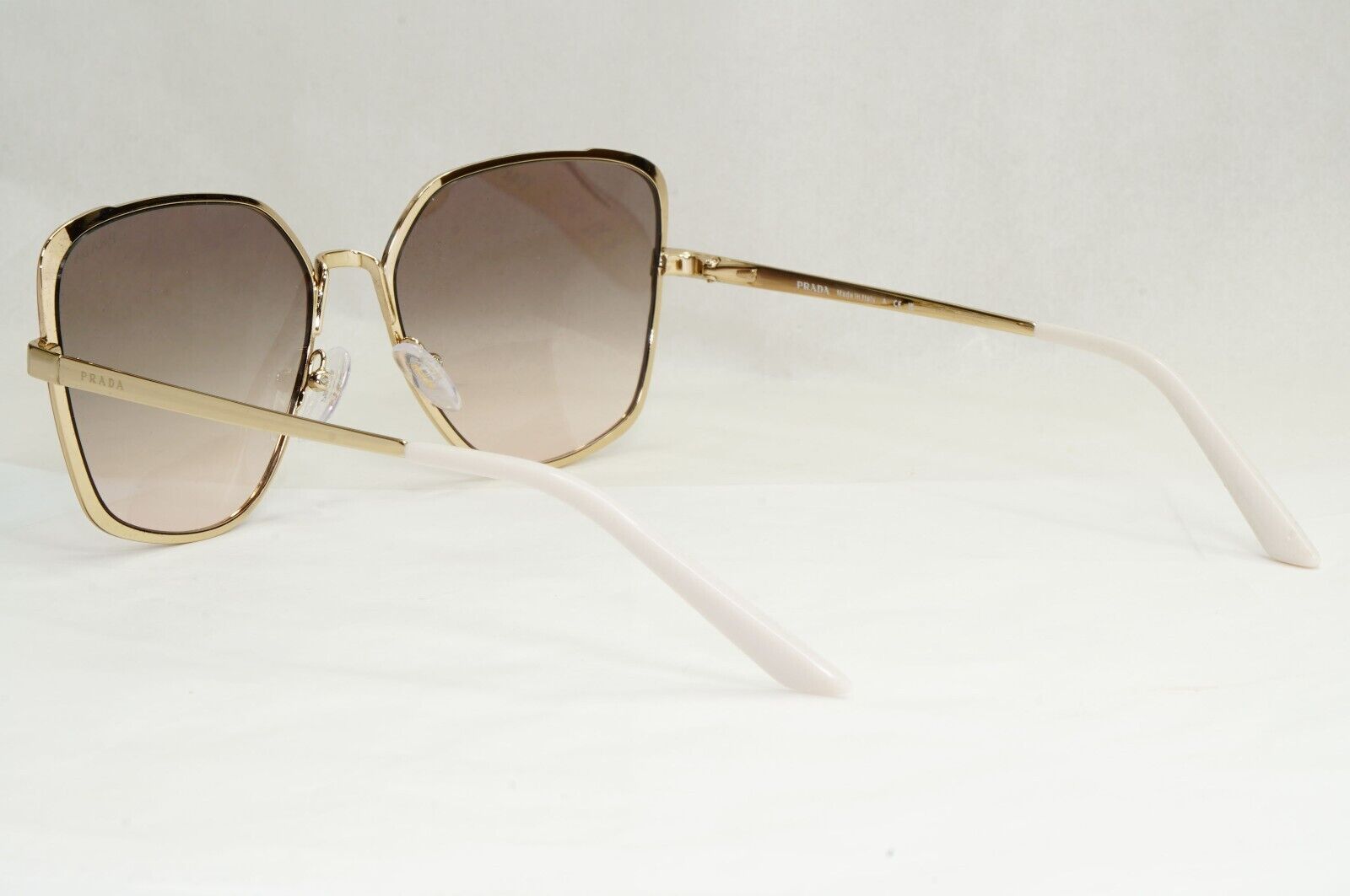 Prada Sunglasses Gold Square Metal Grey Pink Gradient PR60XS SPR 60X 07B-4K0
