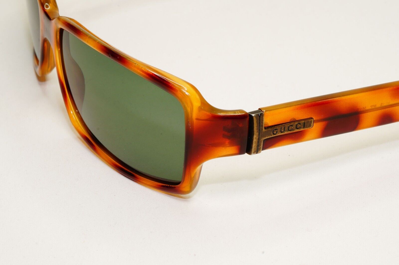 Gucci Sunglasses 1997 Vintage Brown Green Rectangle Small GG 1451/S 8PP 041124