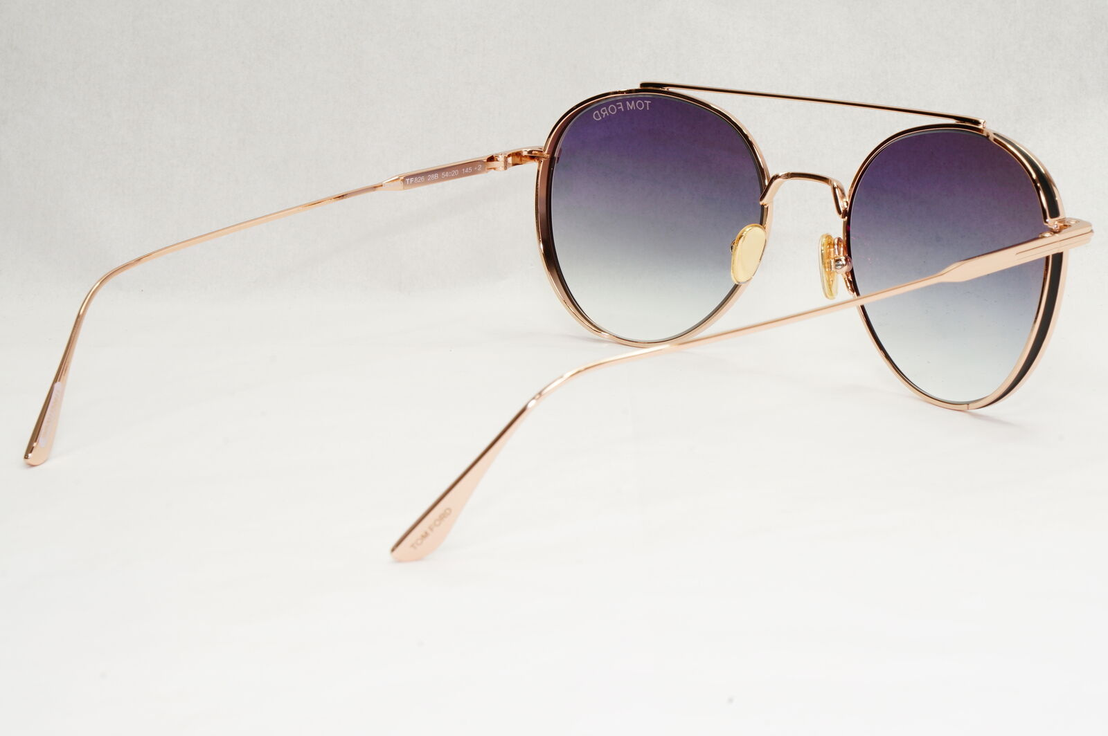 Tom Ford Sunglasses Declan Gold Round Metal Grey Gradient FT0826 TF 826 28B