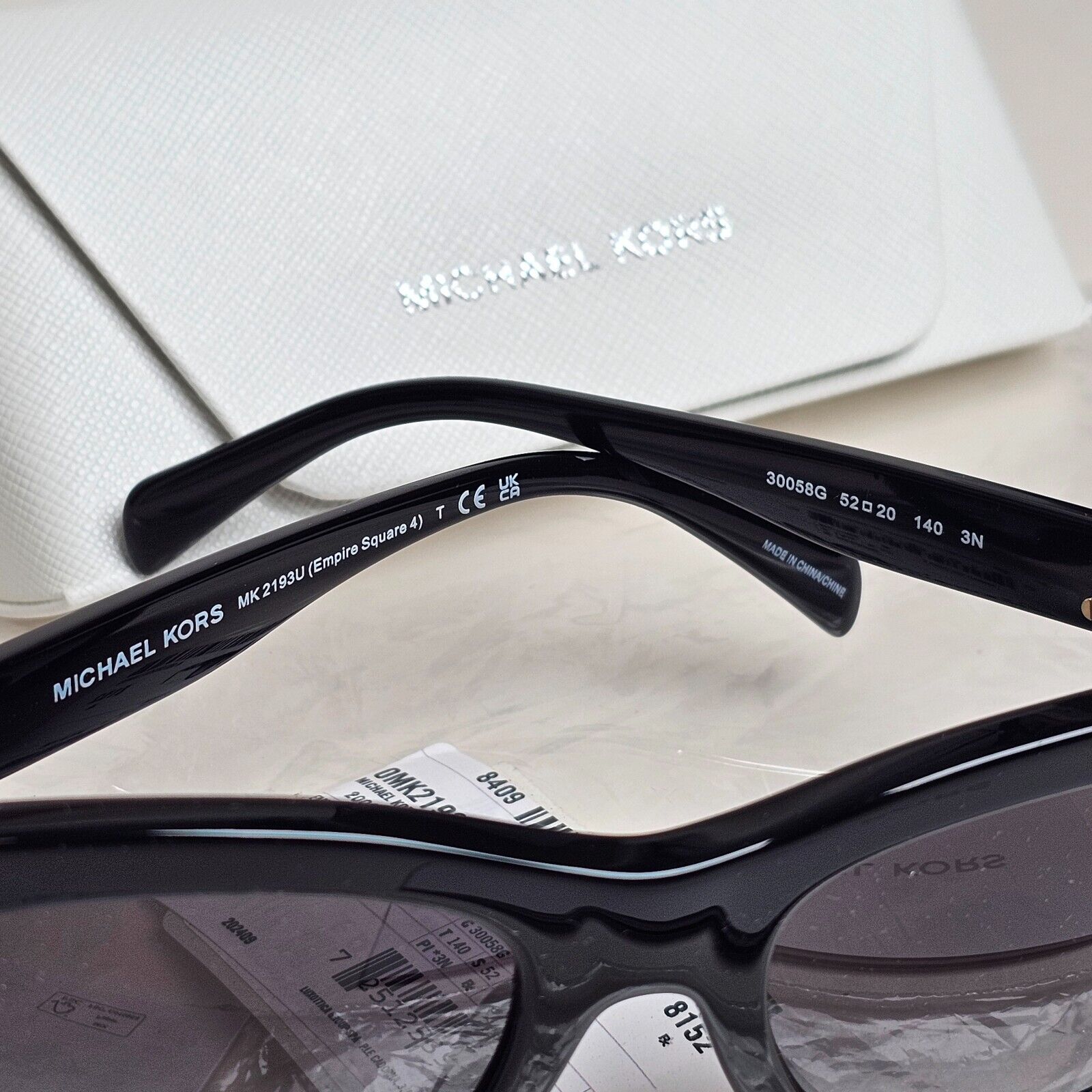Michael Kors Sunglasses Black Gold Grey MK 2193U Empire Square 4 3005/8G