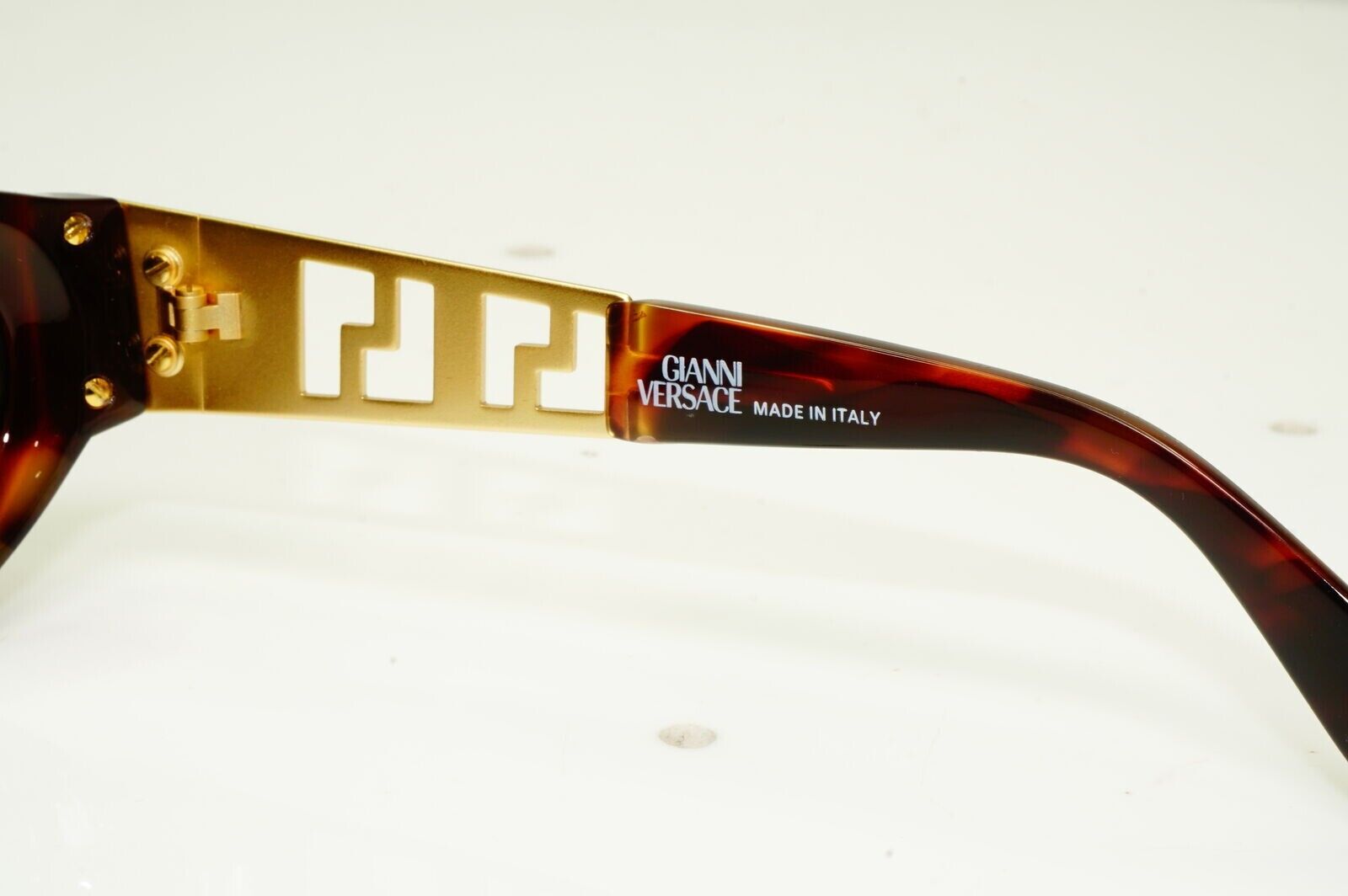 Gianni Versace Sunglasses 1996 Vintage Brown Gold Medusa Brown MOD 492 COL 900