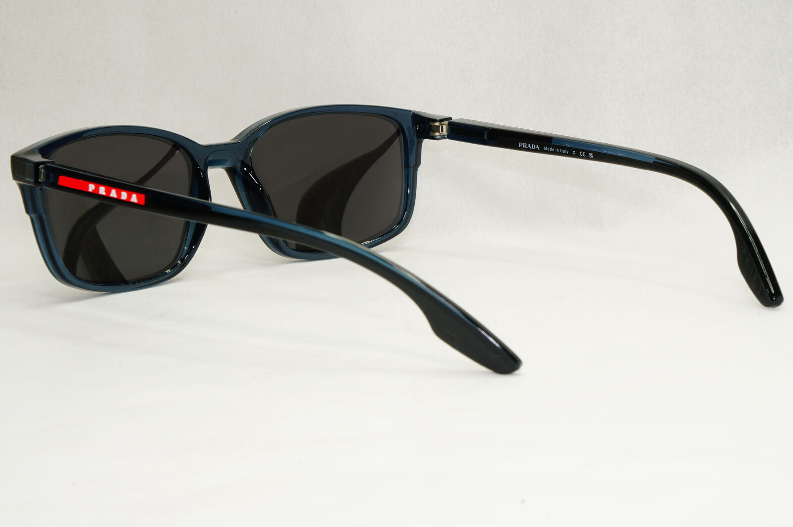 Prada Sunglasses Blue Transparent Black Square PS01PV VPS 01P CZH-1O1 54mm