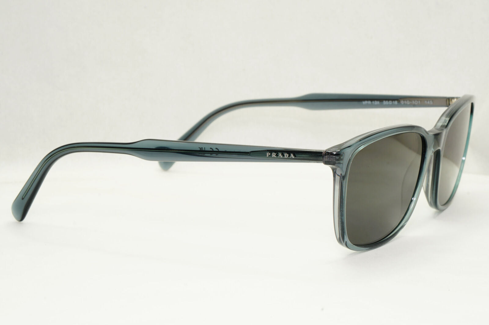 Prada Sunglasses Grey Light Blue Black Square PR13XV VPR 13X 01G-1O1 55mm