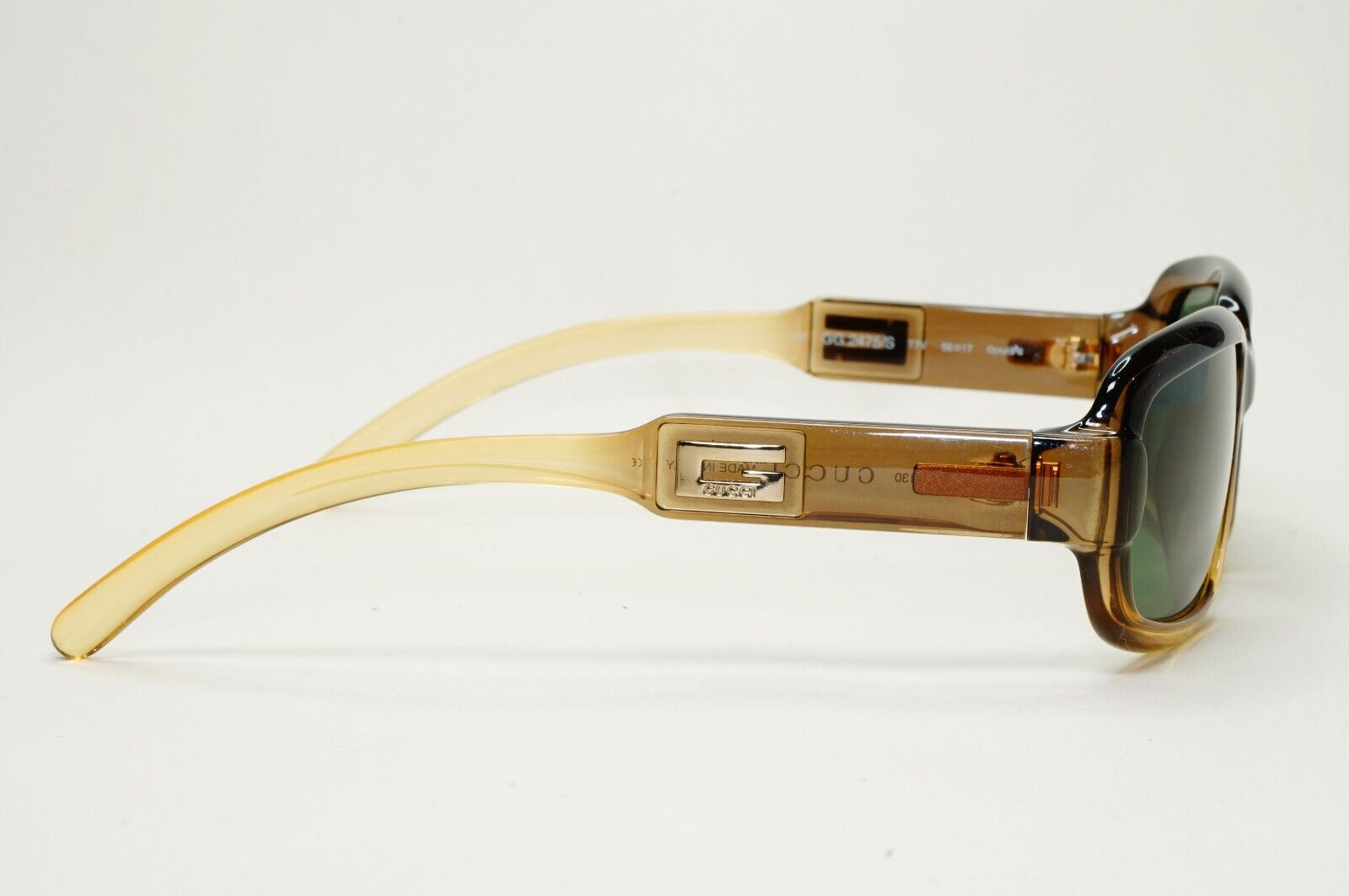 Gucci Sunglasses 1997 Vintage Brown Transparent Honey Green GG 2475/S T7V 291024