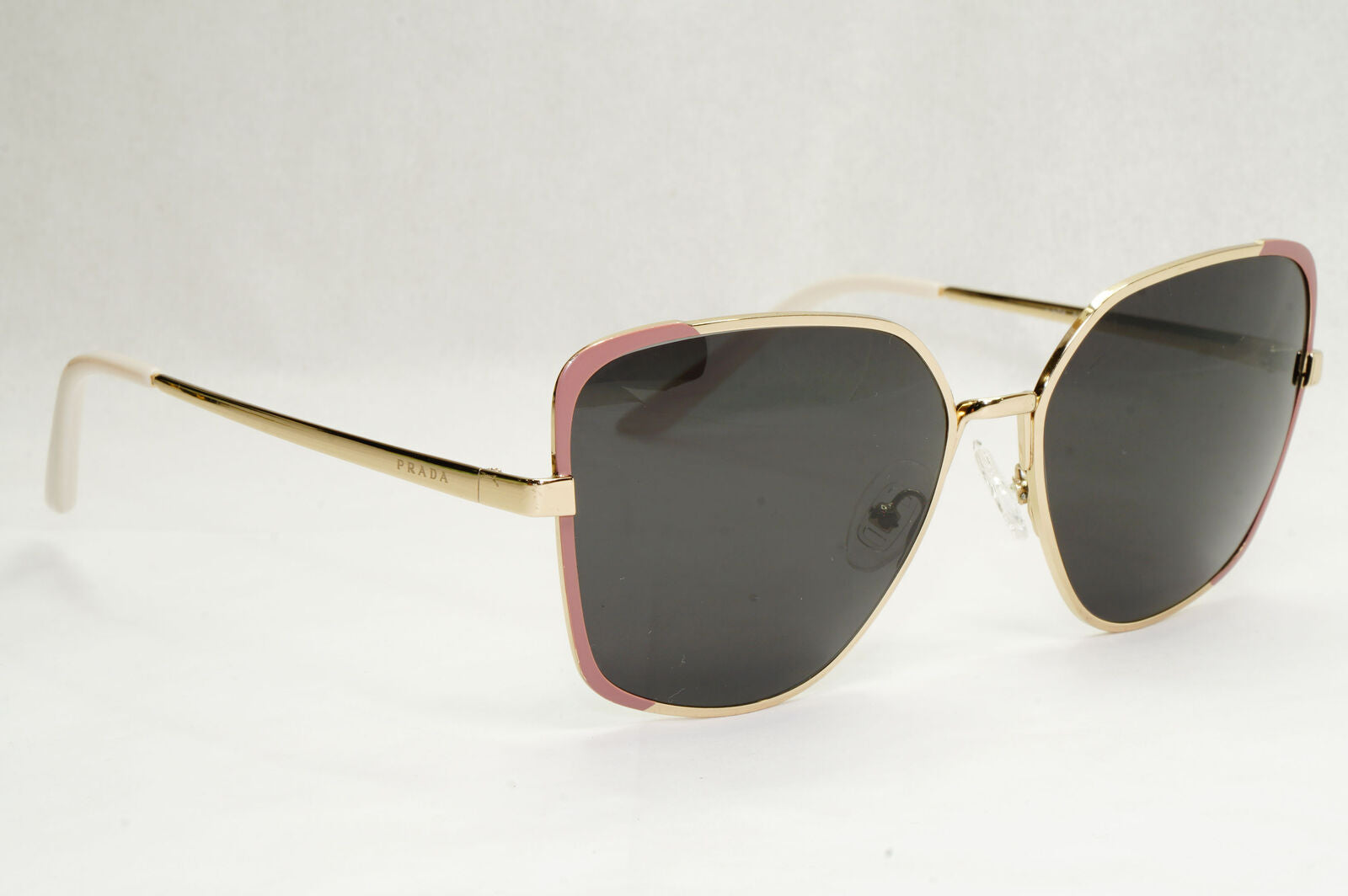 Prada Sunglasses Gold Black Square Metal PR60XS SPR 60X 07B-4K0 59mm 120124