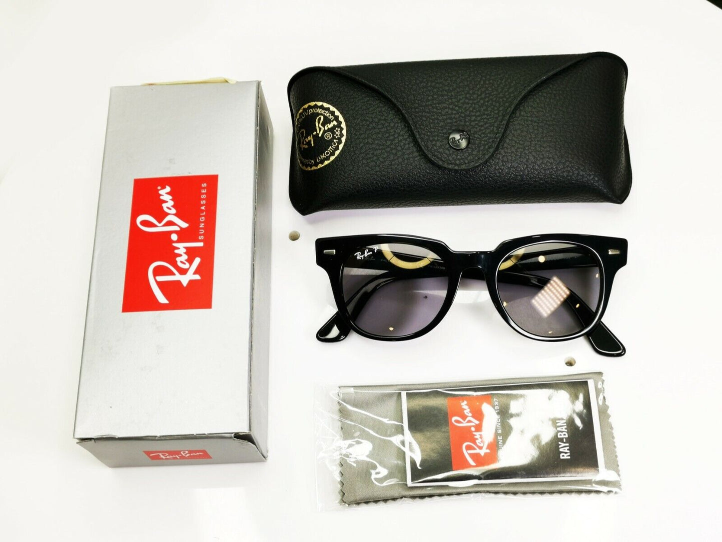 Ray-Ban Polarised Meteor Sunglasses Black Grey Mens Womens Mirror RB 2168 901/P2