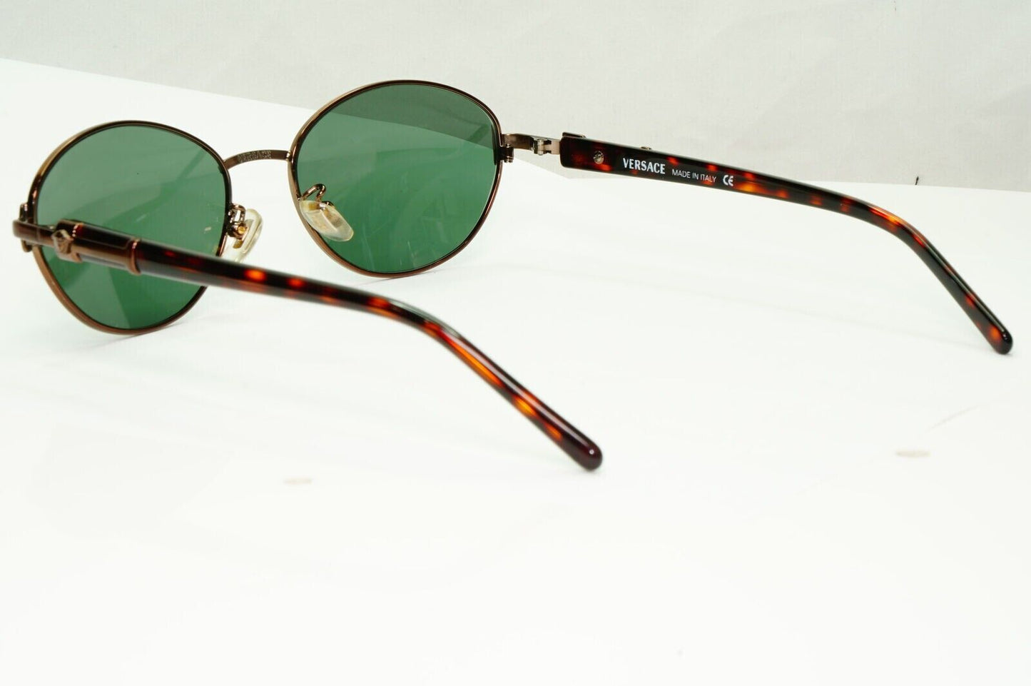 Gianni Versace 1995 Sunglasses Vintage Brown Copper Green Oval MOD M83 COL 53M