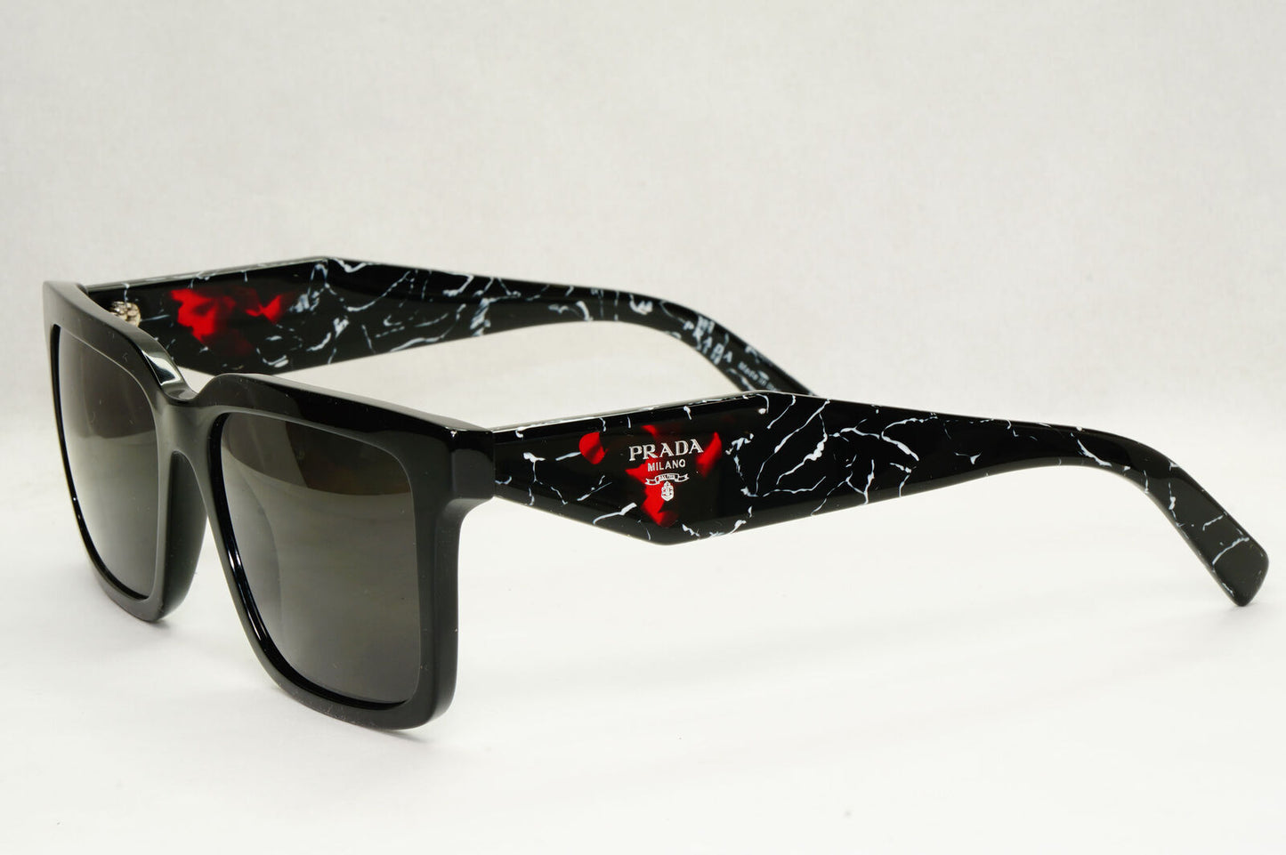 Prada Sunglasses Symbole Triangle Black Marble Square PR27YS SPR 27Y 1AB-08N