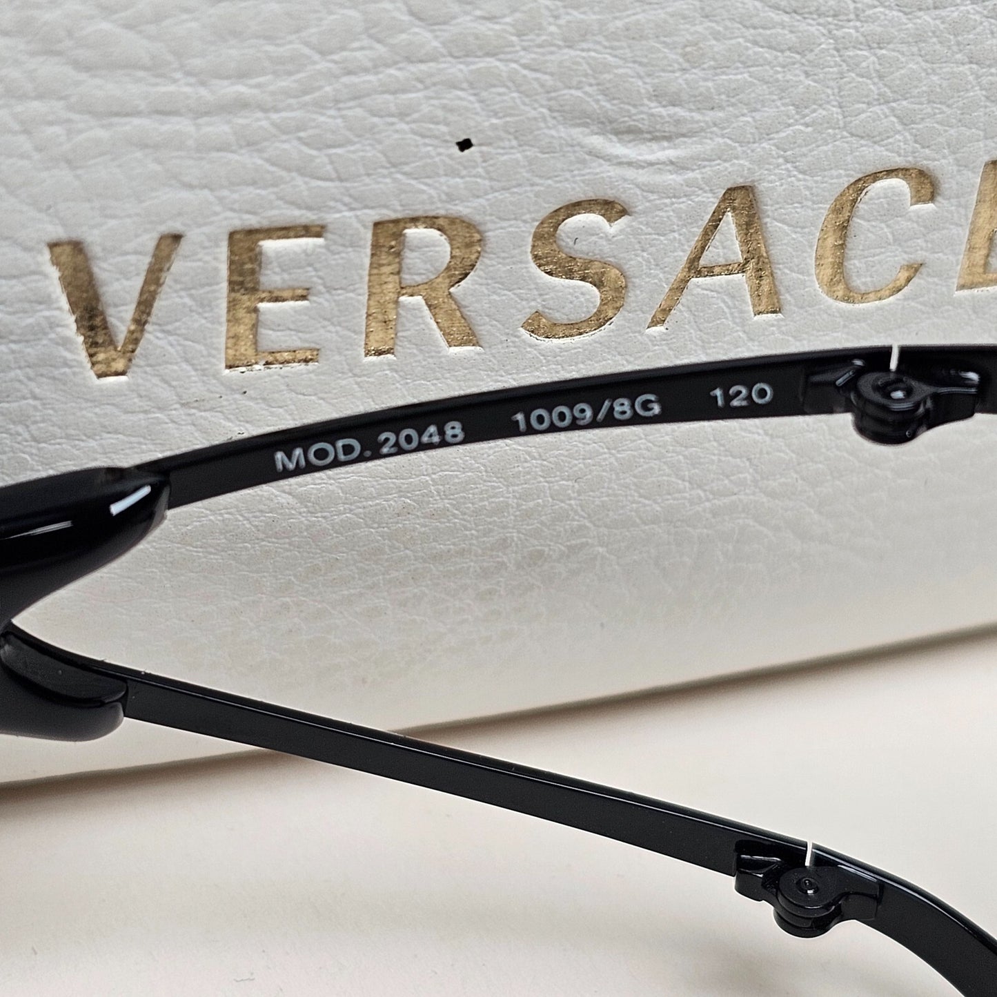 Versace Sunglasses 2006 Vintage Black Medusa Shield MOD 2048 1009/8G 200225