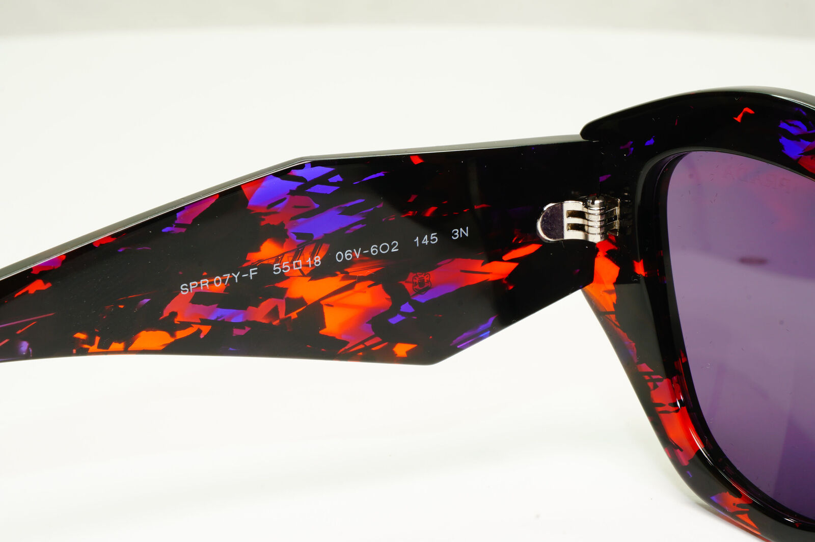 Prada Symbole Marble Sunglasses Black Orange Violet PR07YSF SPR 07Y F 06V-6O2