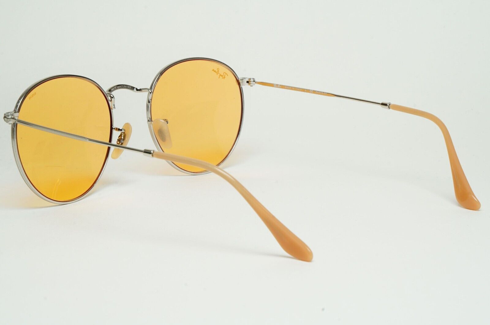 Ray-Ban Sunglasses Evolve Photochromic Silver Yellow Round Metal RB 3447 9065/V9