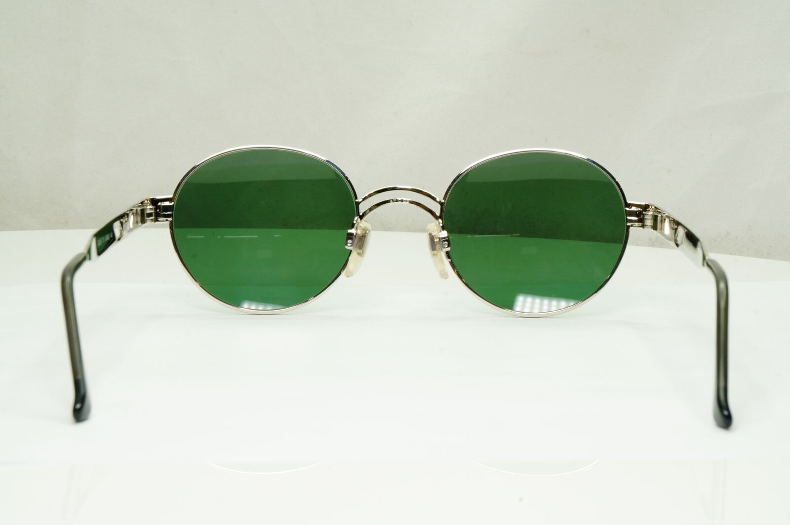 Emporio Armani Sunglasses 1997 Vintage Silver Round Green Eagle Metal 023-S 707