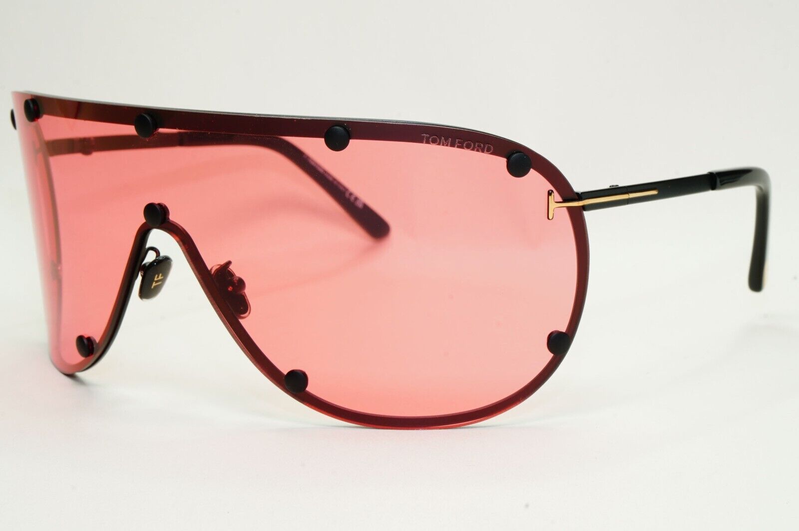 Tom Ford Sunglasses Kyler Red Bordeaux Black Shield Unisex FT1043 TF 1043 02S