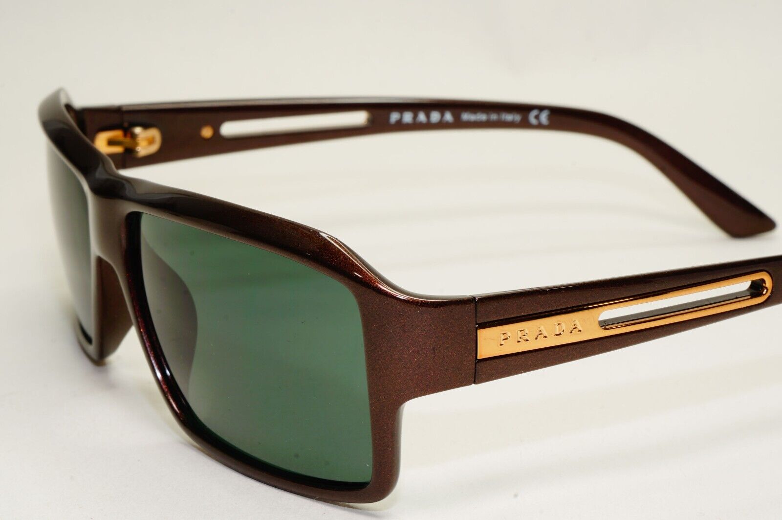 Prada Sunglasses 2007 Vintage Brown Green Gold PR09IS SPR 09I 7BG-3O1 171024