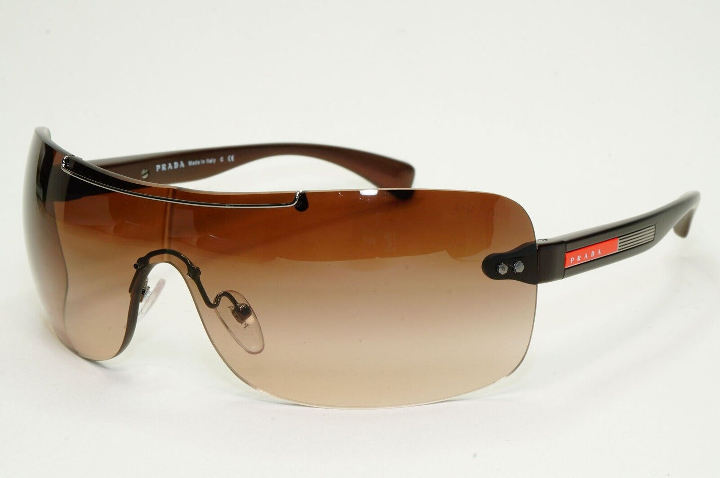 Prada Sunglasses 2007 Vintage Rare Brown Shield PS02MS SPS 02M BRS-6S1 050824