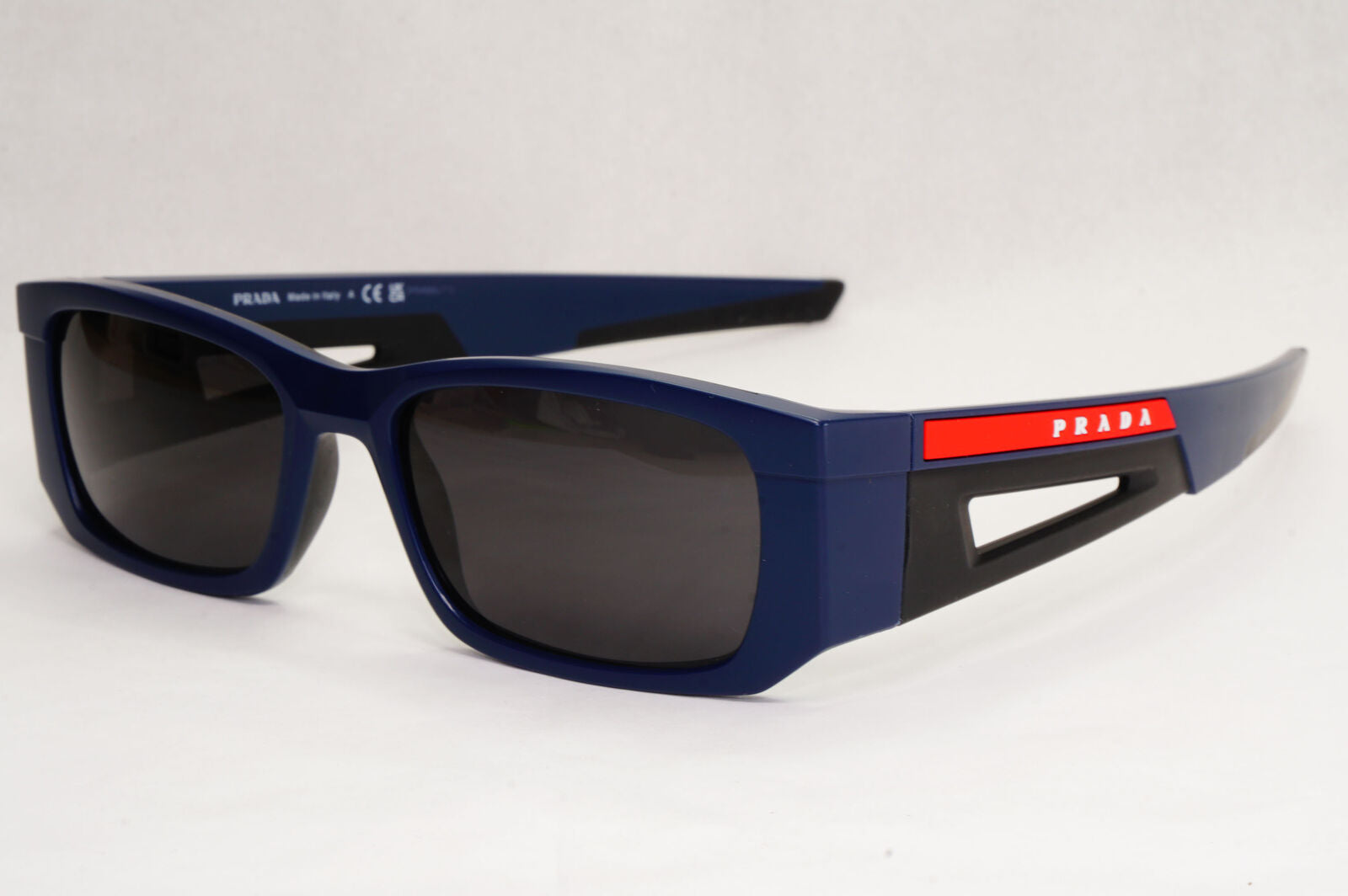 Prada Sunglasses Blue Black Red Linea Rossa Square Wrap PS03PV VPS 03P MAG-1O1