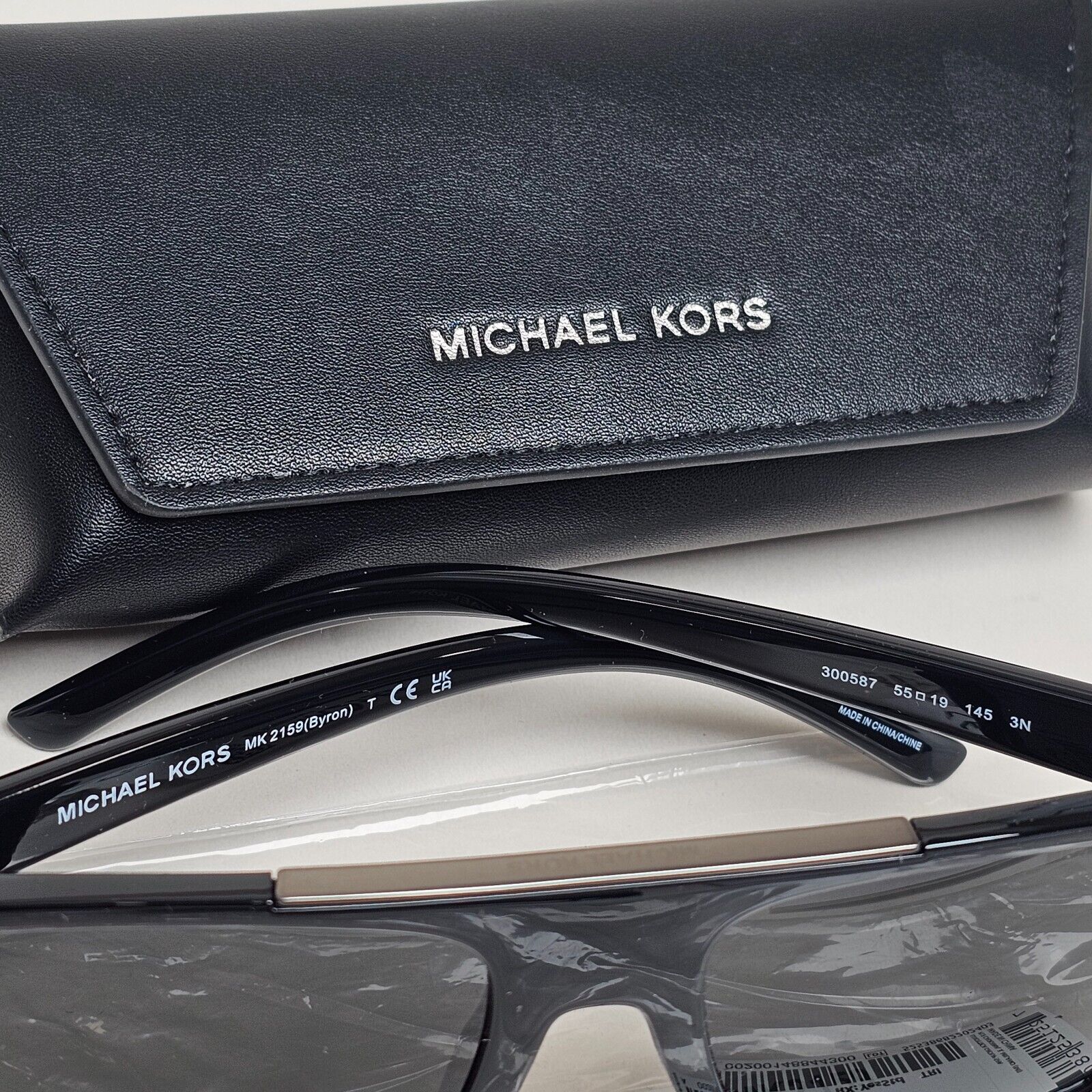 Michael Kors Sunglasses Black Suqare Monogram MK 2159 Byron 3005/87 55mm