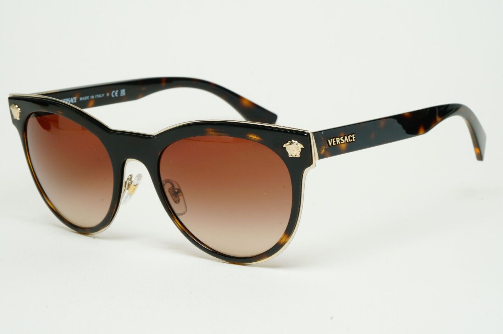 Versace Sunglasses 2018 Square Brown Gold Medusa MOD VE 2198 1252/13 54mm 110225